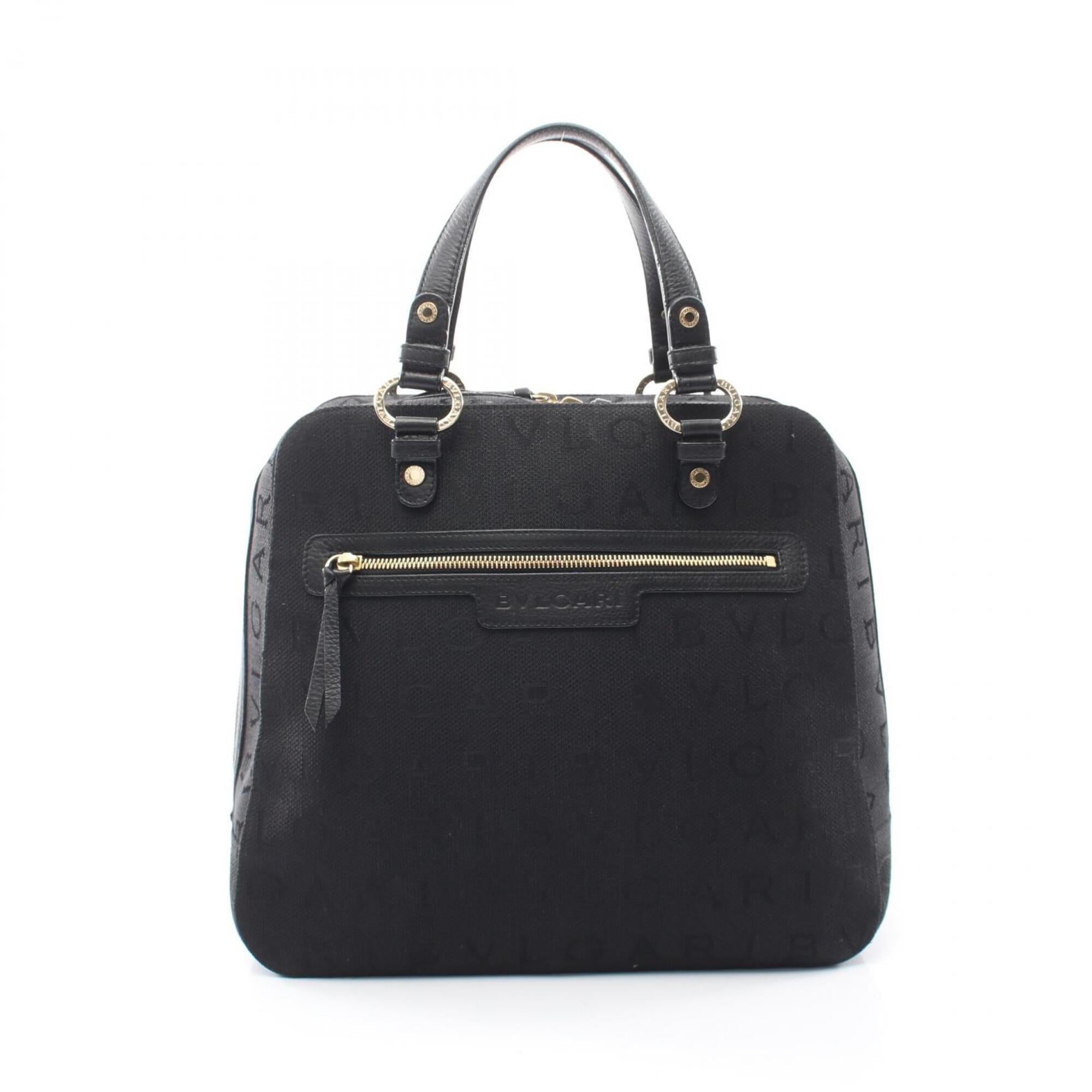 Bvlgari Black Canvas Handbag (Pre-Owned)