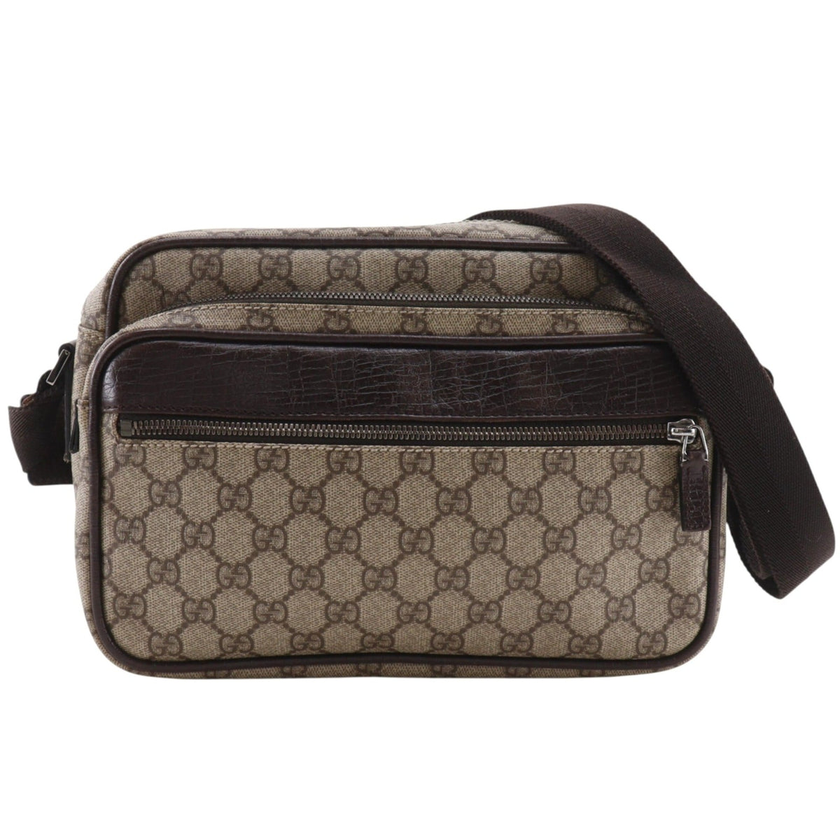 Gucci Brown Gg Supreme Shoulder Bag (Pre-Owned)