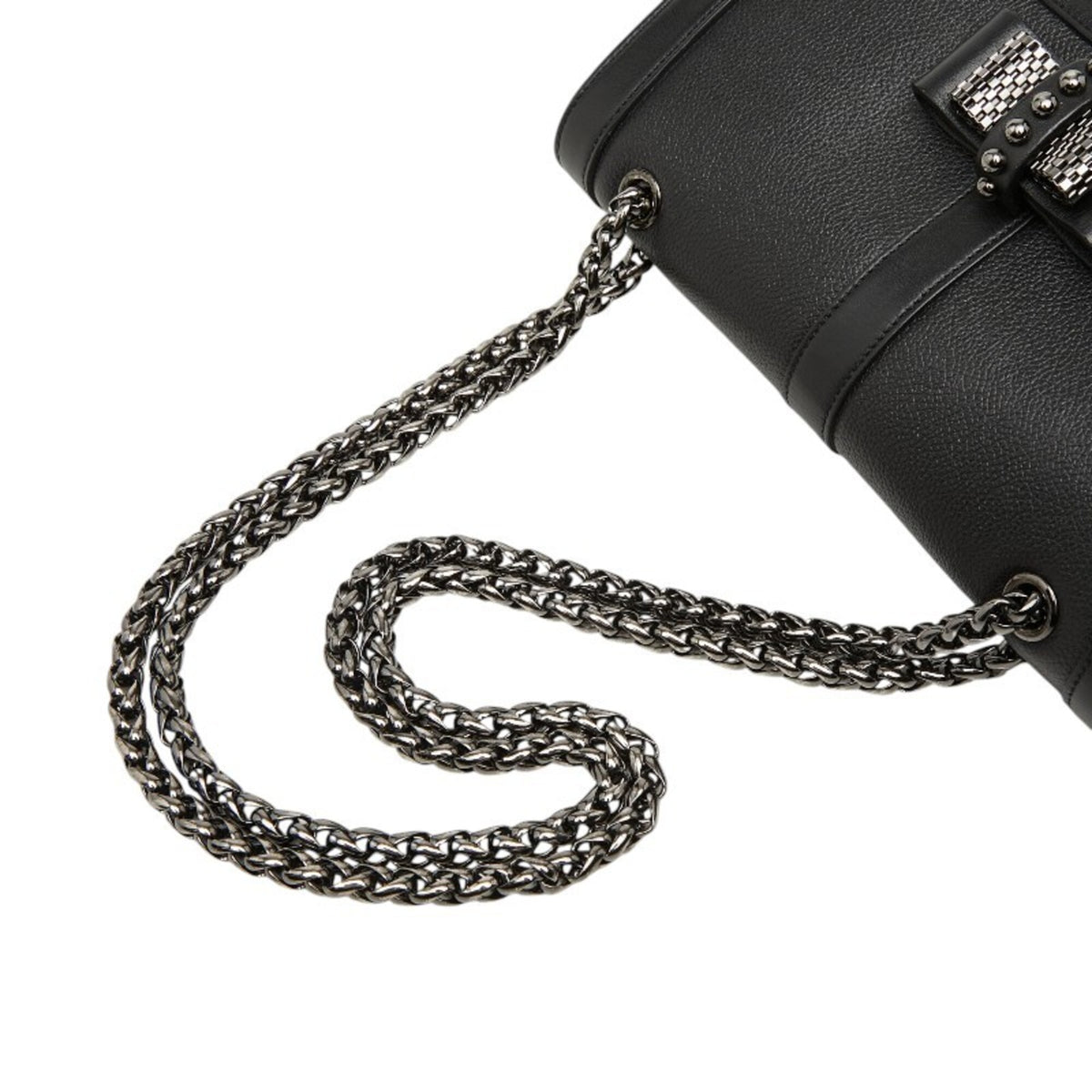 Christian Louboutin Black Leather Shoulder Bag (Pre-Owned)