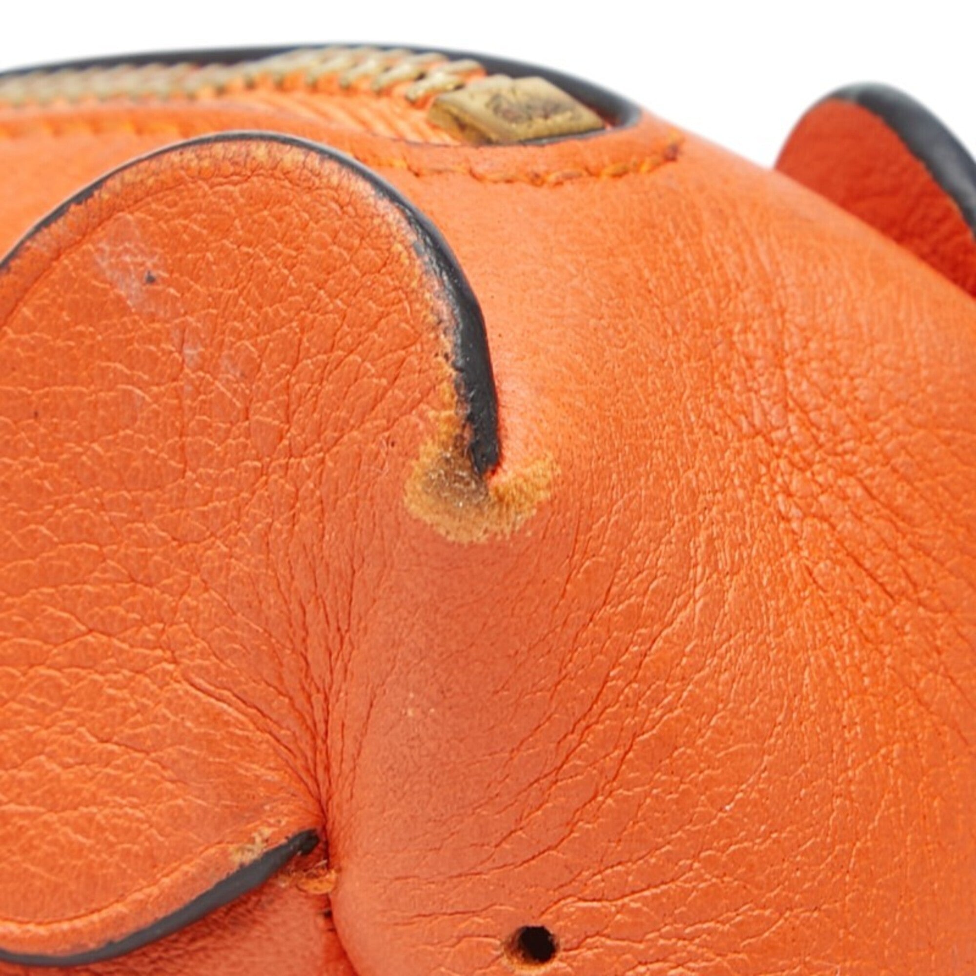 Loewe Orange Leather Coin Purse/Coin Case (Pre-Owned)