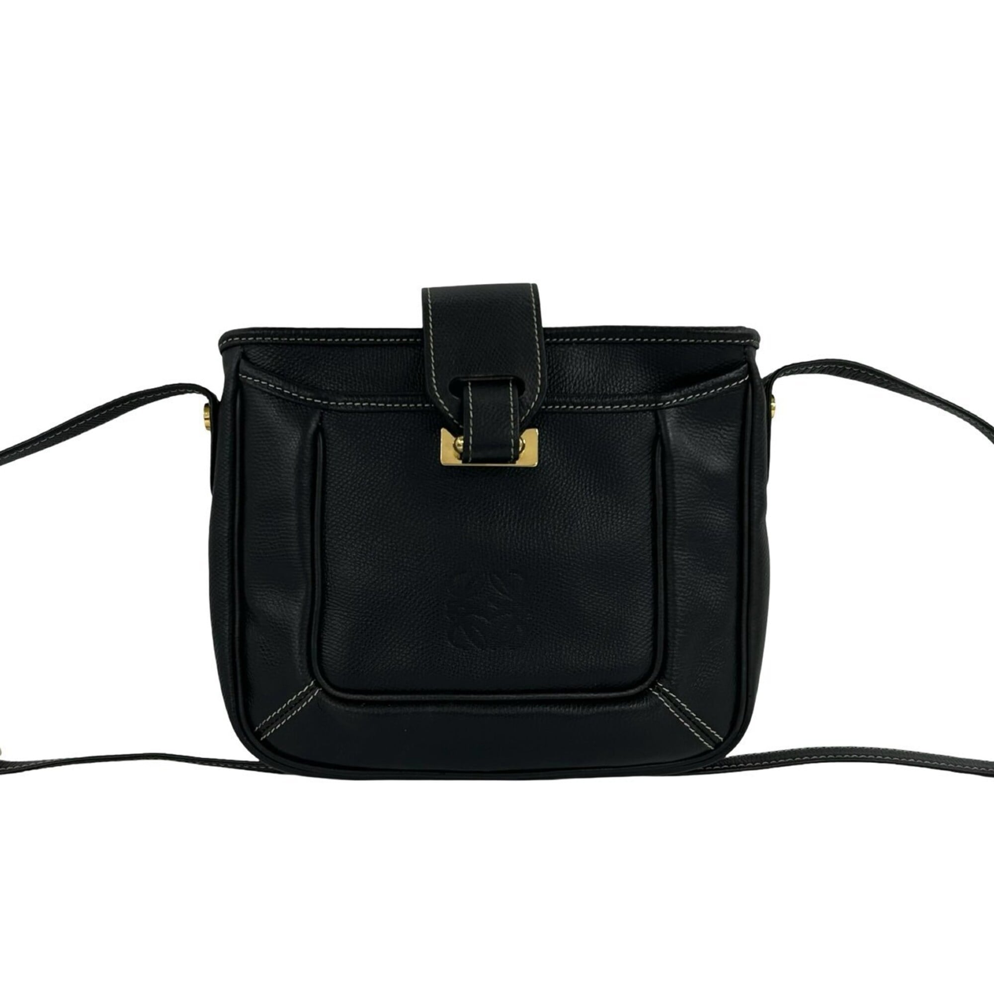 Loewe Black Leather Pochette Shoulder Bag (Pre-Owned)