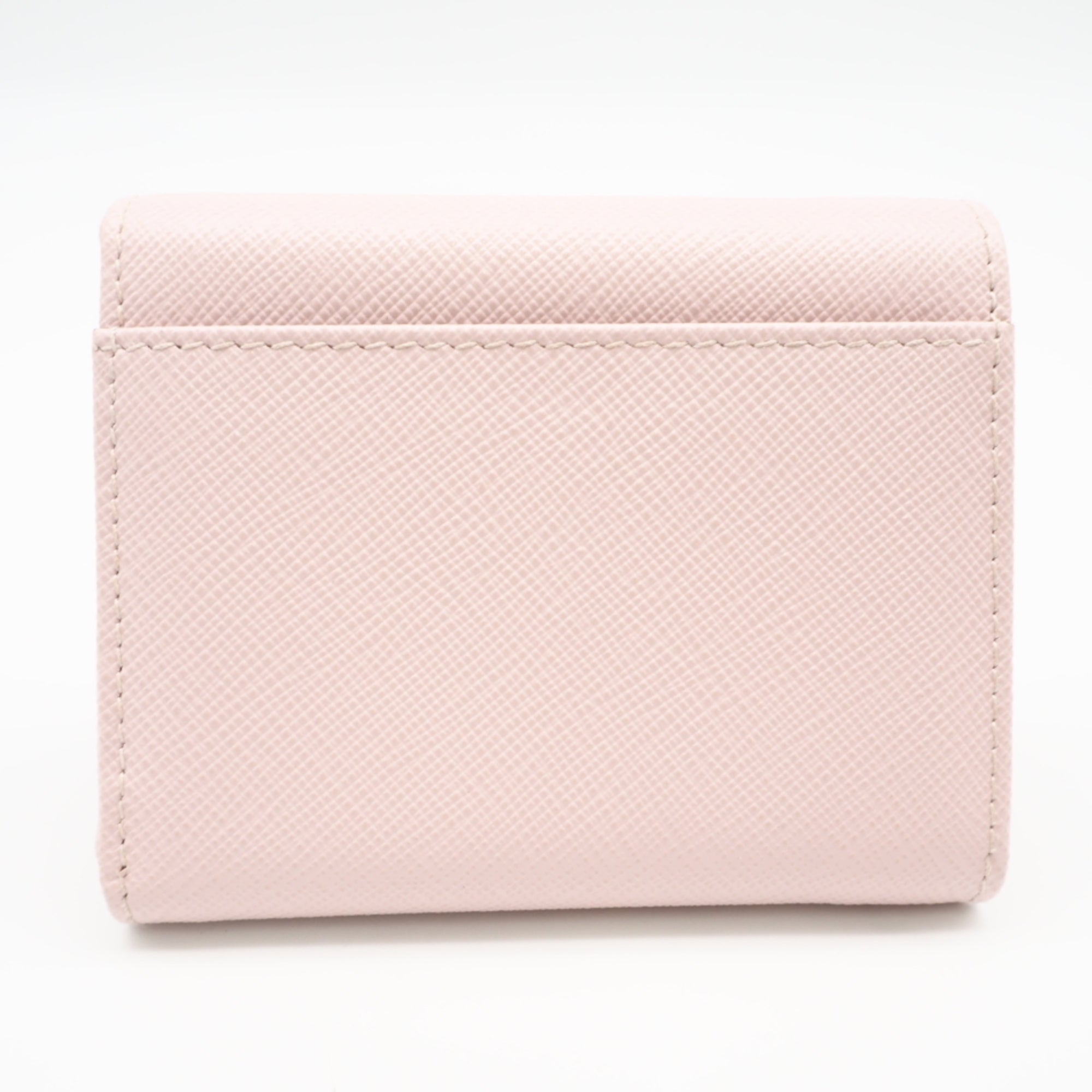 Prada Pink Saffiano Triangle Wallet (Tri-Fold) (Pre-Owned)