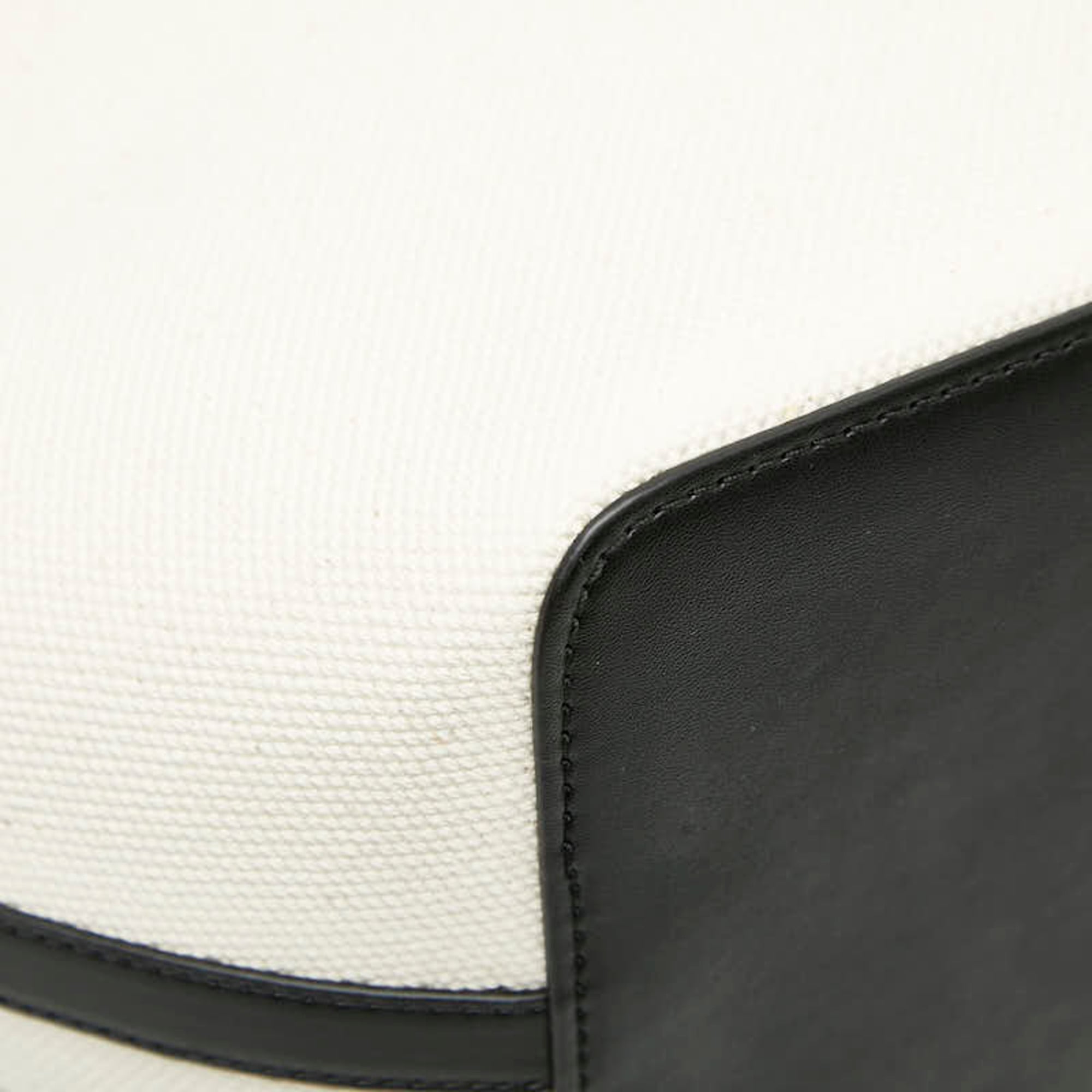 Michael Kors Black White Canvas Leather Tote Bag (Pre-Owned)