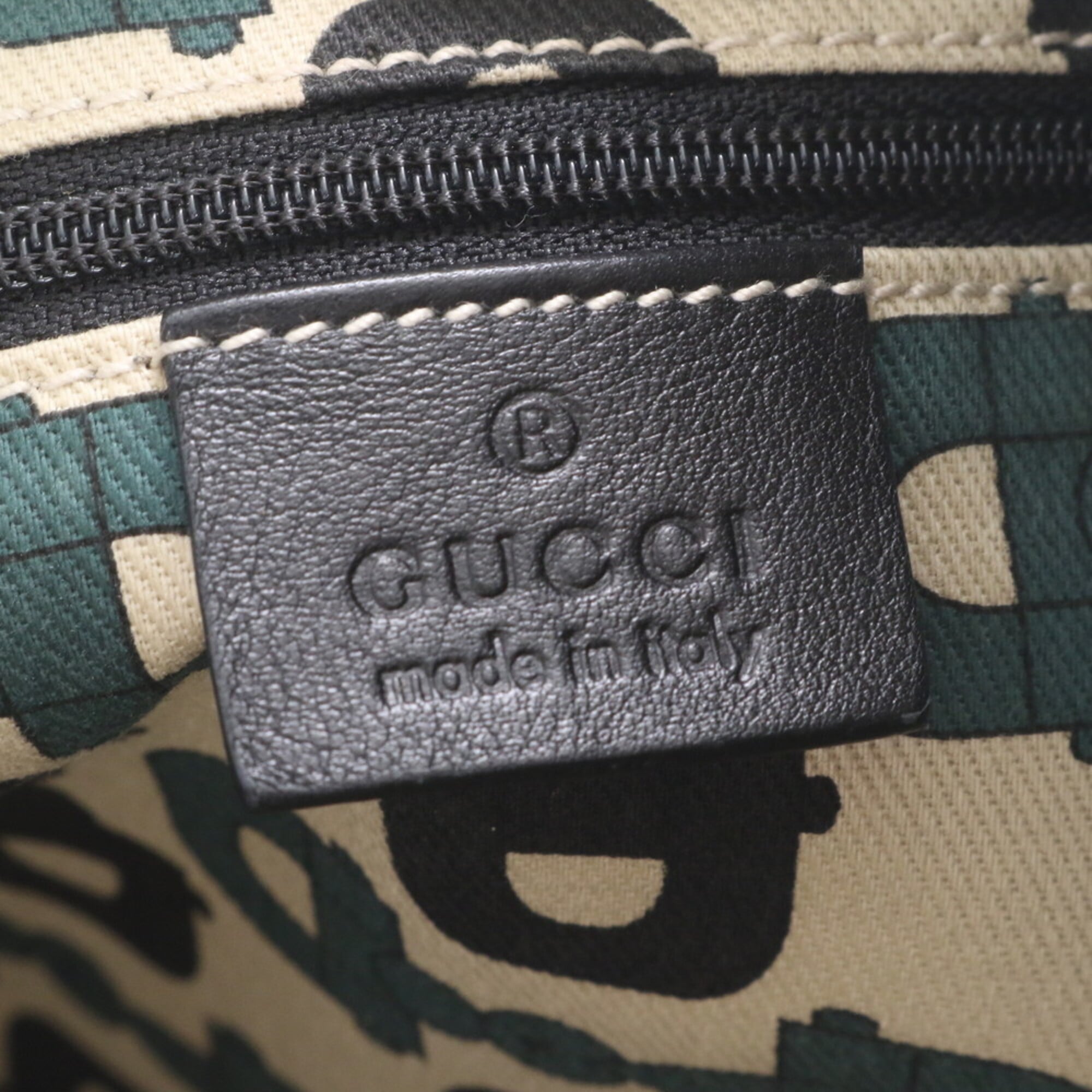 Gucci Abbey Black Leather Shoulder Bag Tote Bag (Pre-Owned)