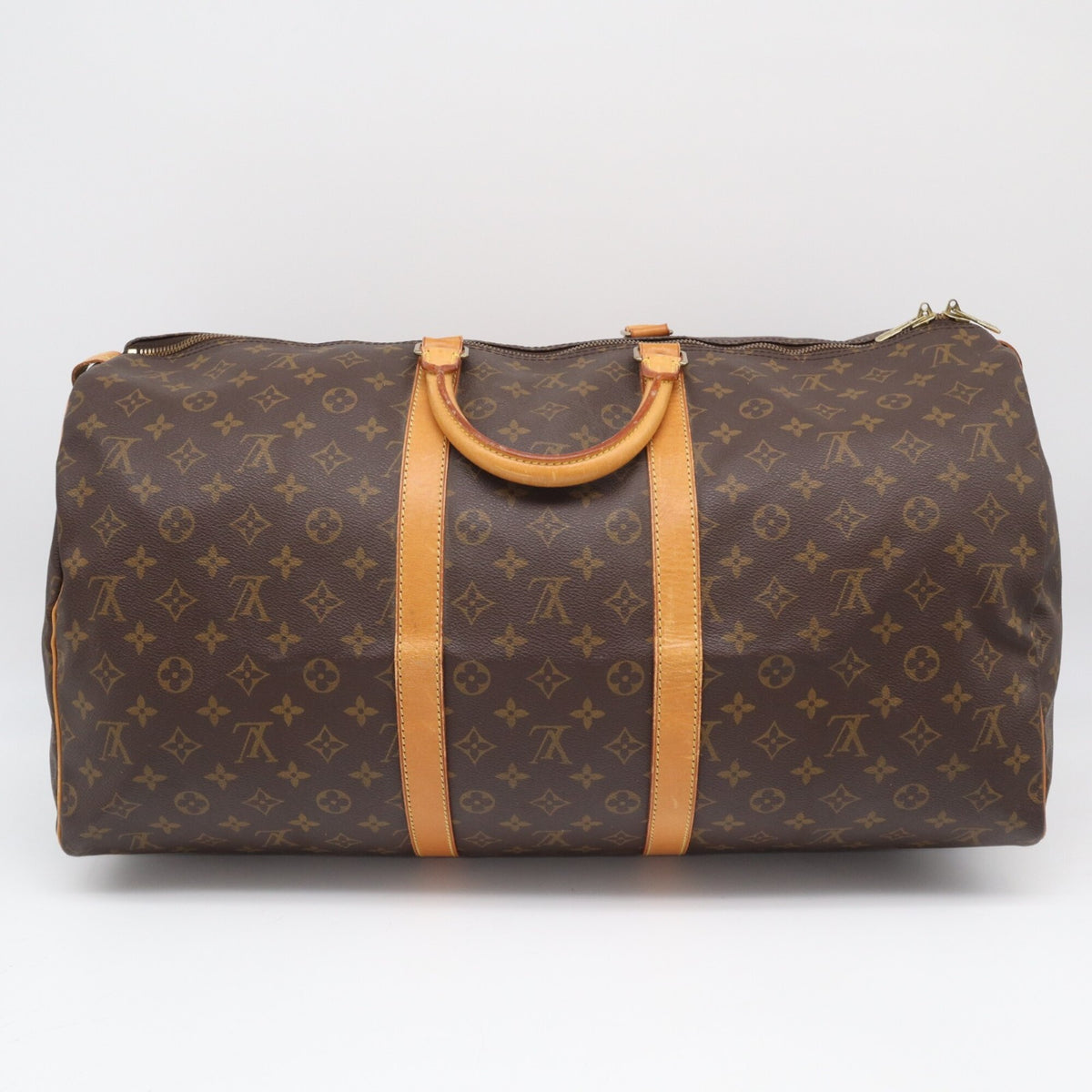 Louis Vuitton Monogram Beige Brown Monogram Boston Bag (Pre-Owned)