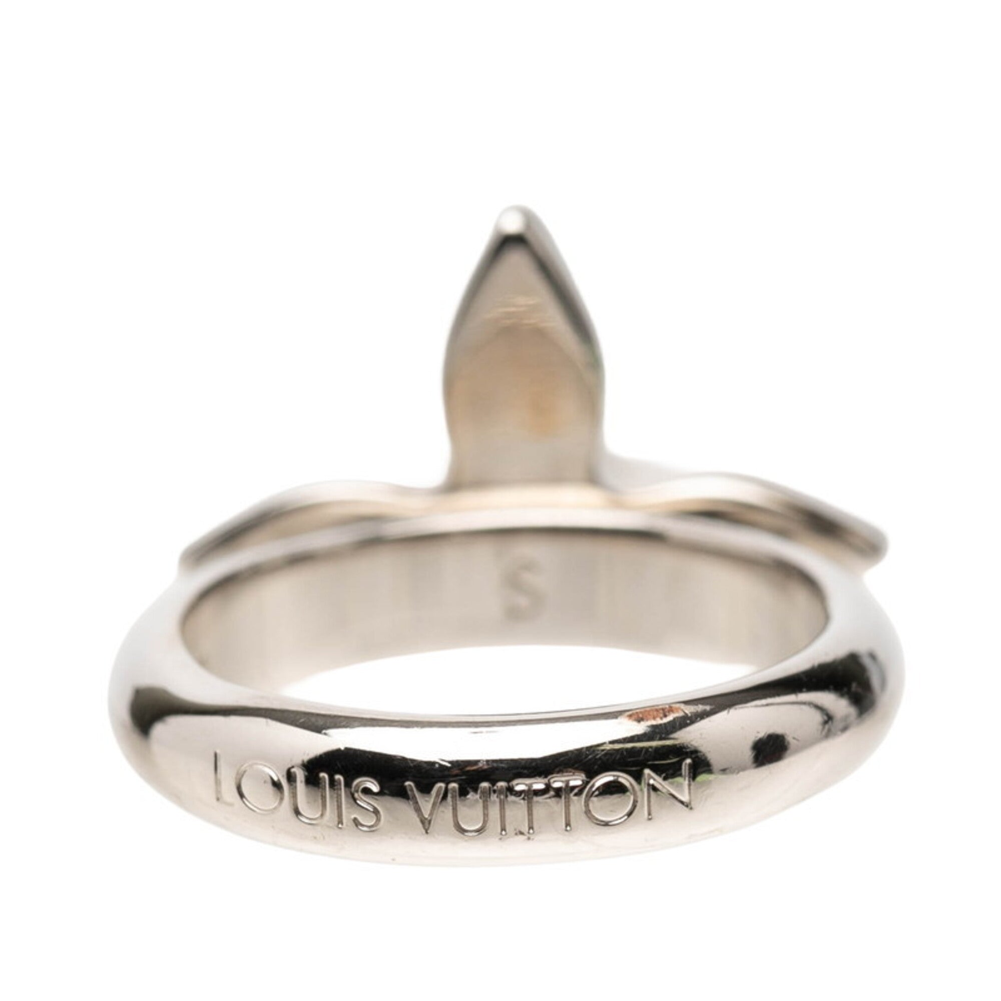 Louis Vuitton Gold Silver Pink Red Color Metal Band Ring (Pre-Owned)