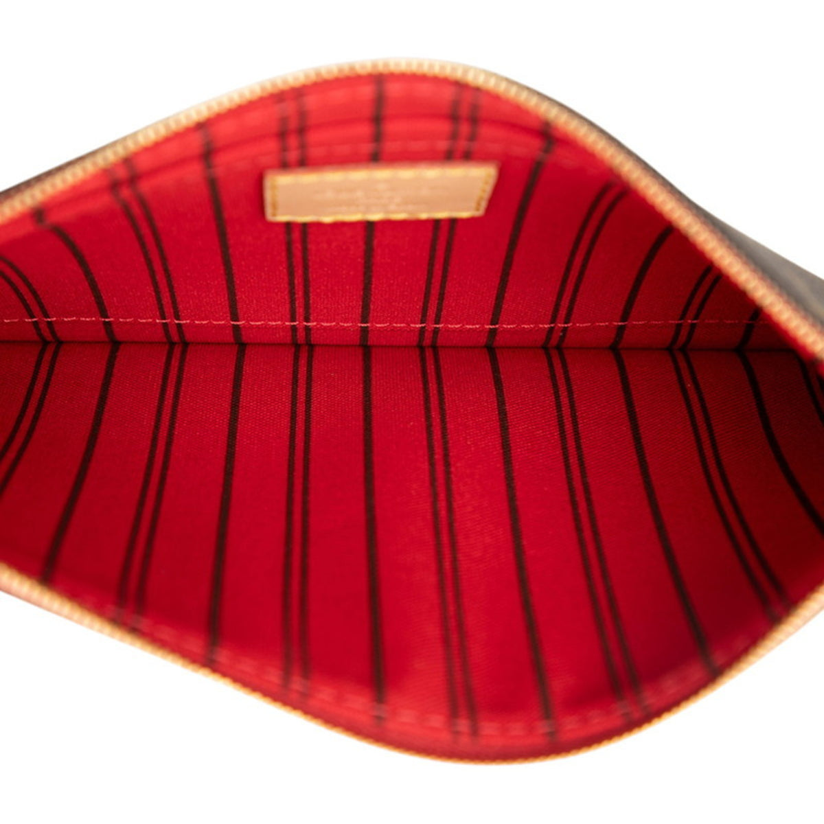 Louis Vuitton Brown Red Color Pvc Pouch (Pre-Owned)