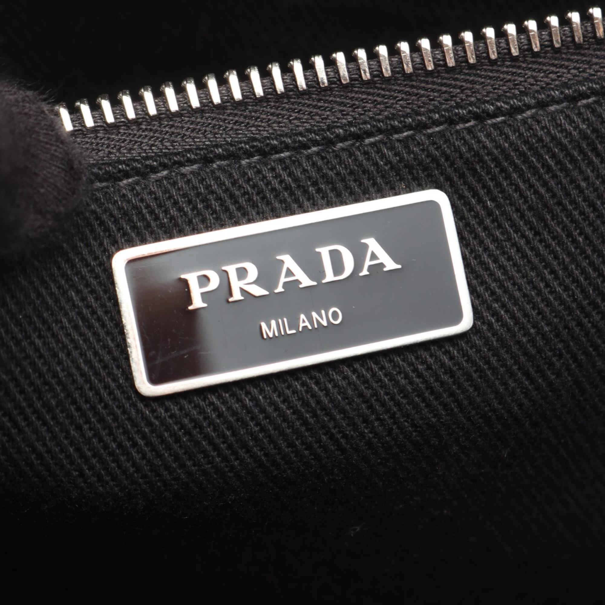Prada Black Canvas Handbag Tote Bag (Pre-Owned)