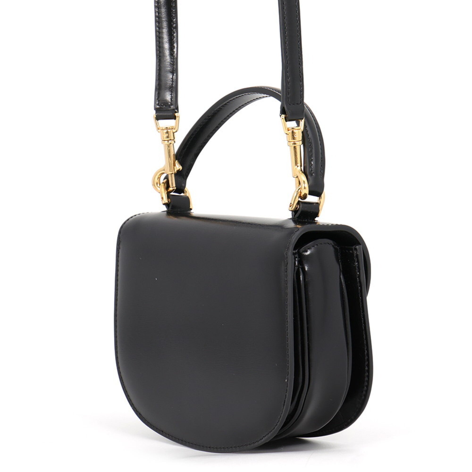 Celine Black Leather Handbag Shoulder Bag (Pre-Owned)