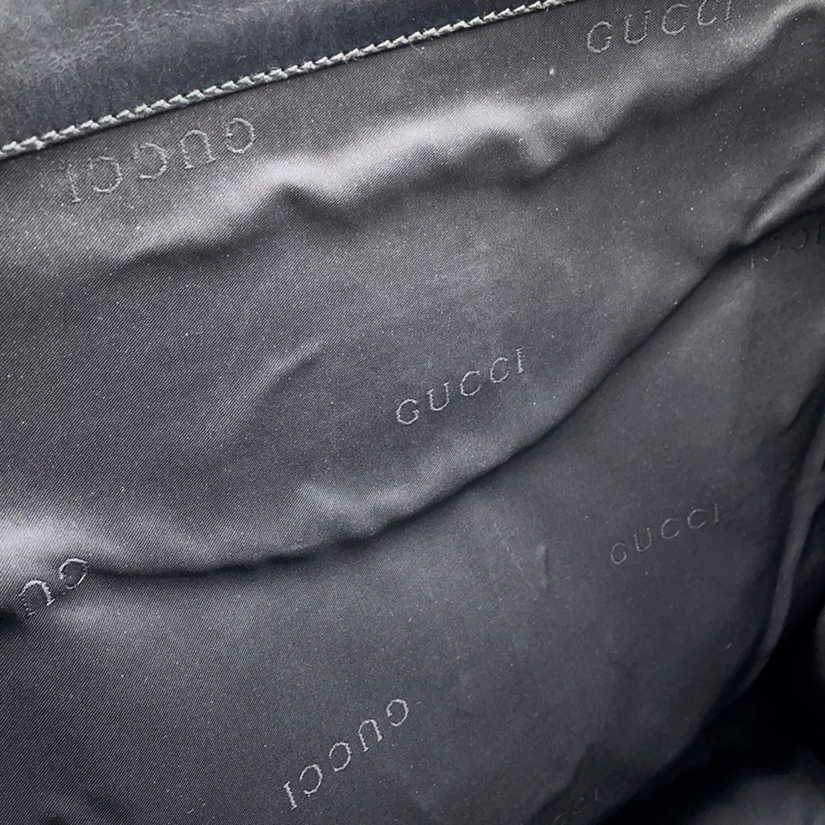 Gucci Black Canvas Leather Tote Bag (Pre-Owned)