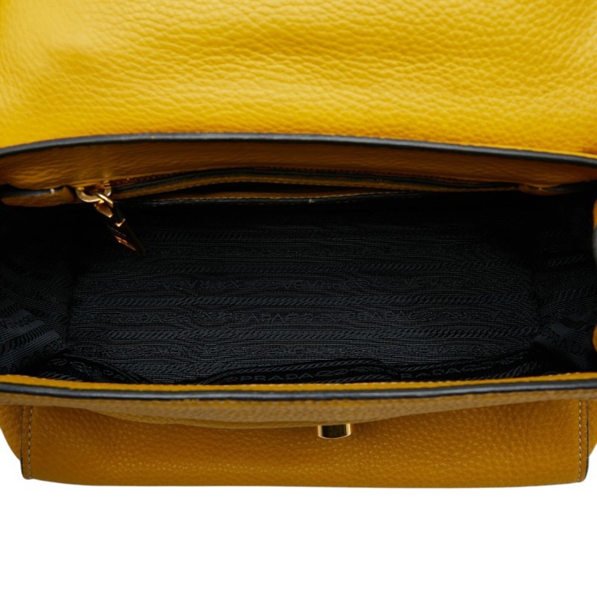 Prada Yellow Handbag Shoulder Bag (Pre-Owned)