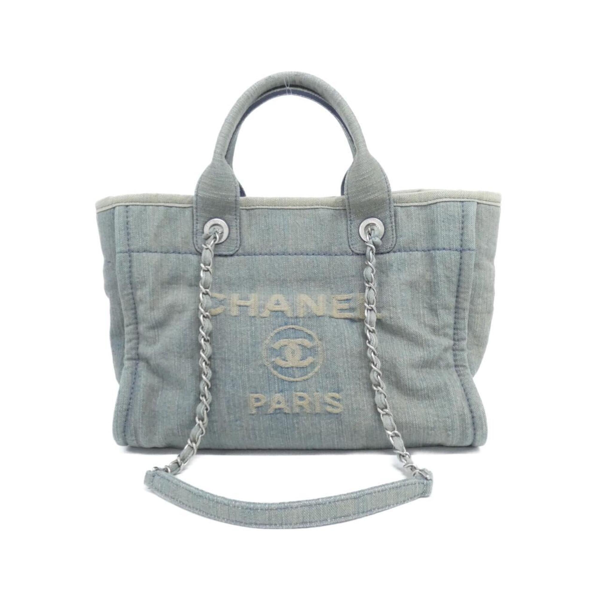 Chanel Blue Denim Handbag Pouch (Pre-Owned)