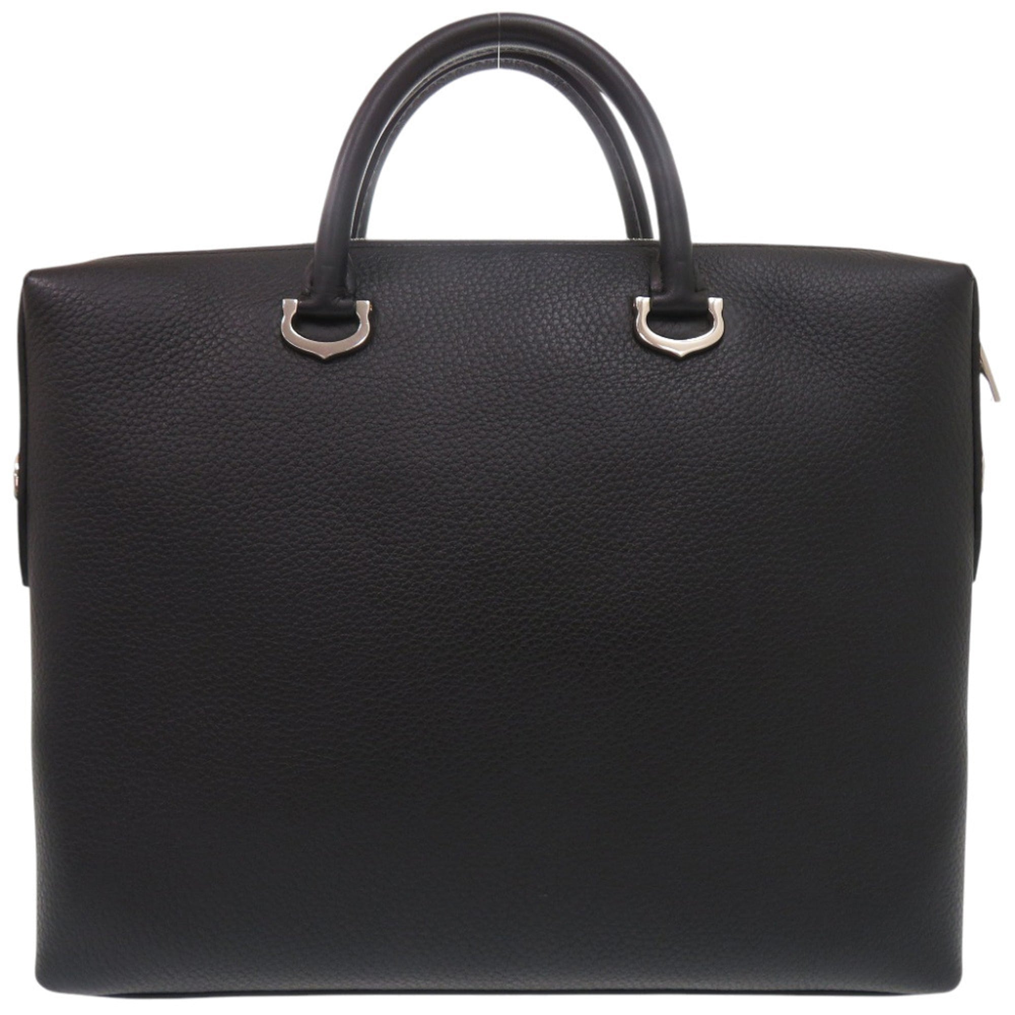 Cartier Black Leather Briefcase Handbag Shoulder Bag (Pre-Owned)