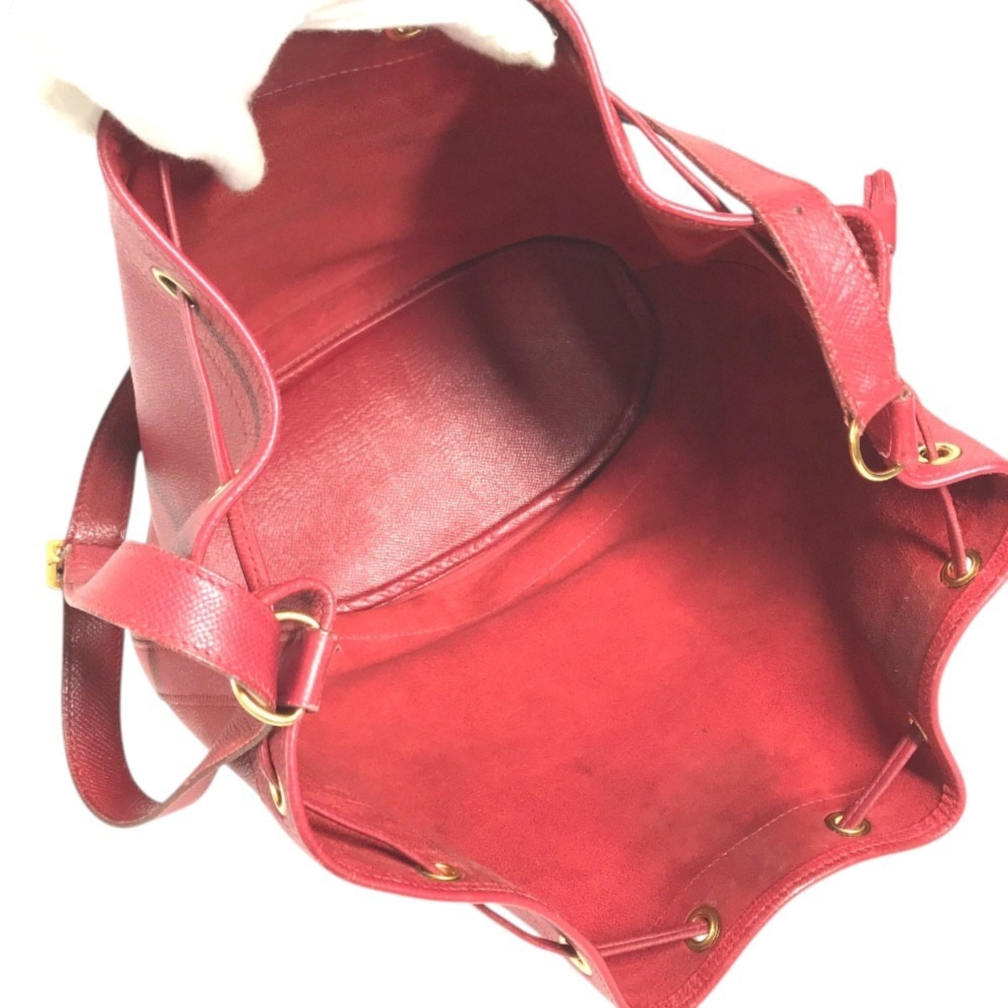 Hermes Red Color Courchevel Leather Shoulder Bag (Pre-Owned)