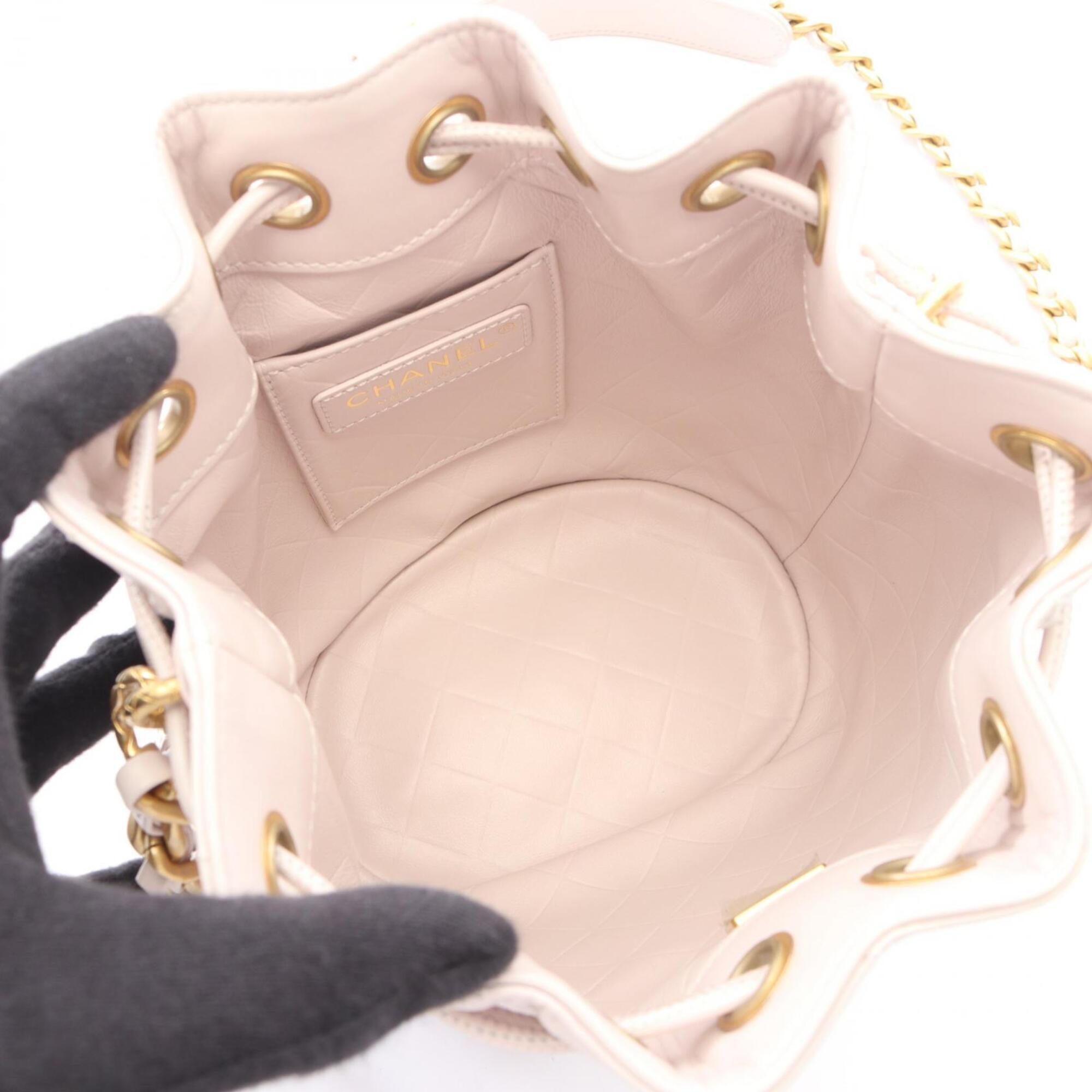 Chanel Pink Leather Handbag Shoulder Bag (Pre-Owned)