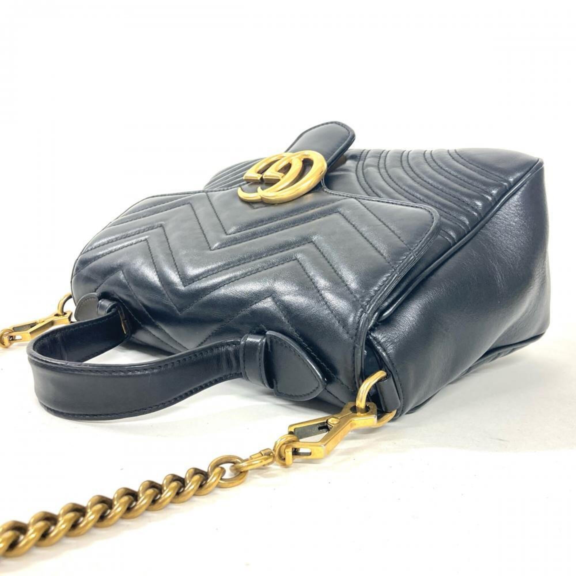 Gucci Black Leather Shoulder Bag (Pre-Owned)