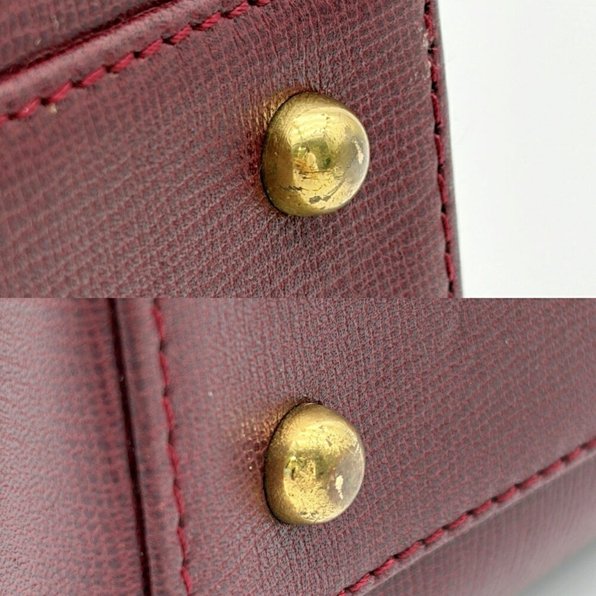 Cartier Must Bordeaux Leather Handbag (Pre-Owned)