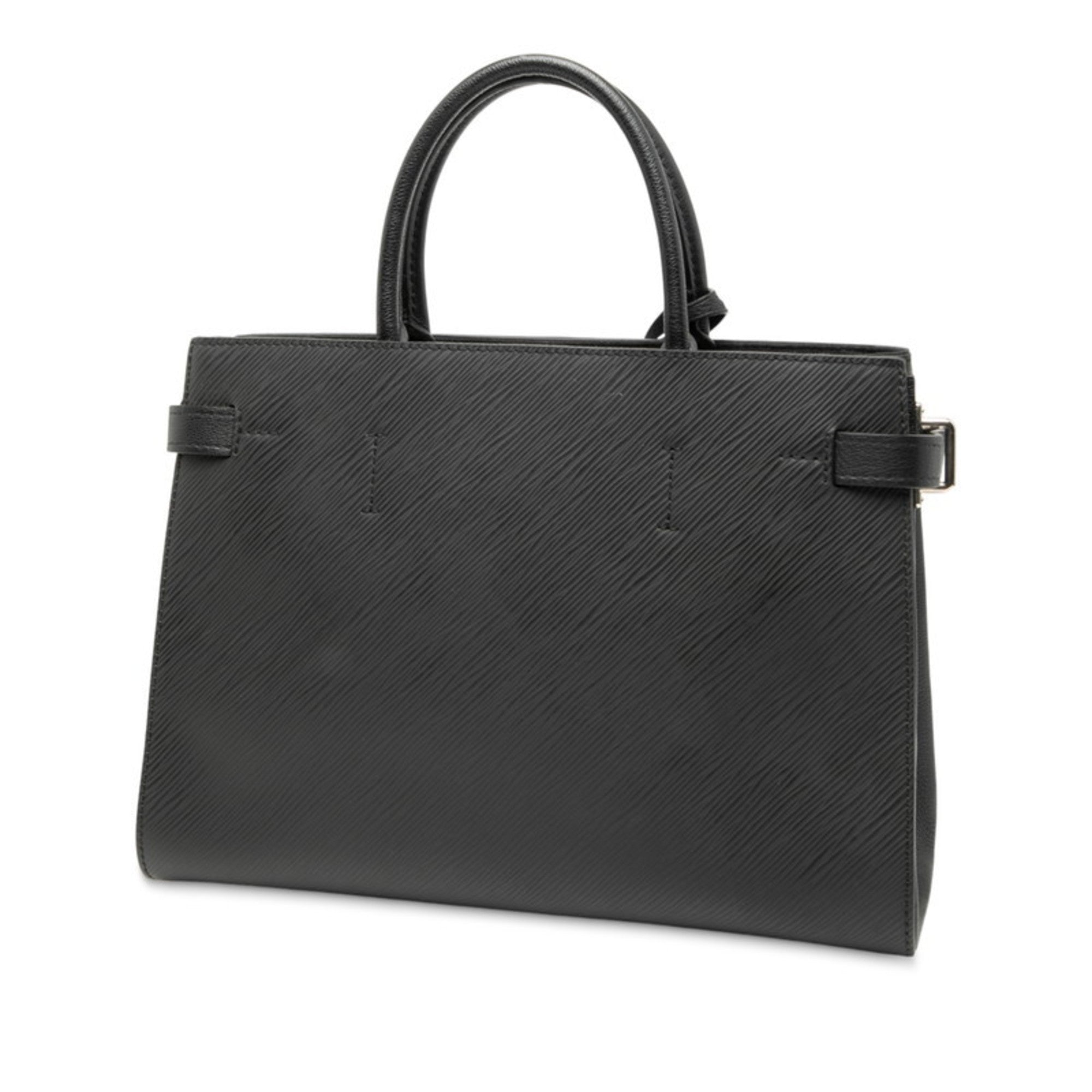 Louis Vuitton Black Noir Leather Handbag Shoulder Bag (Pre-Owned)