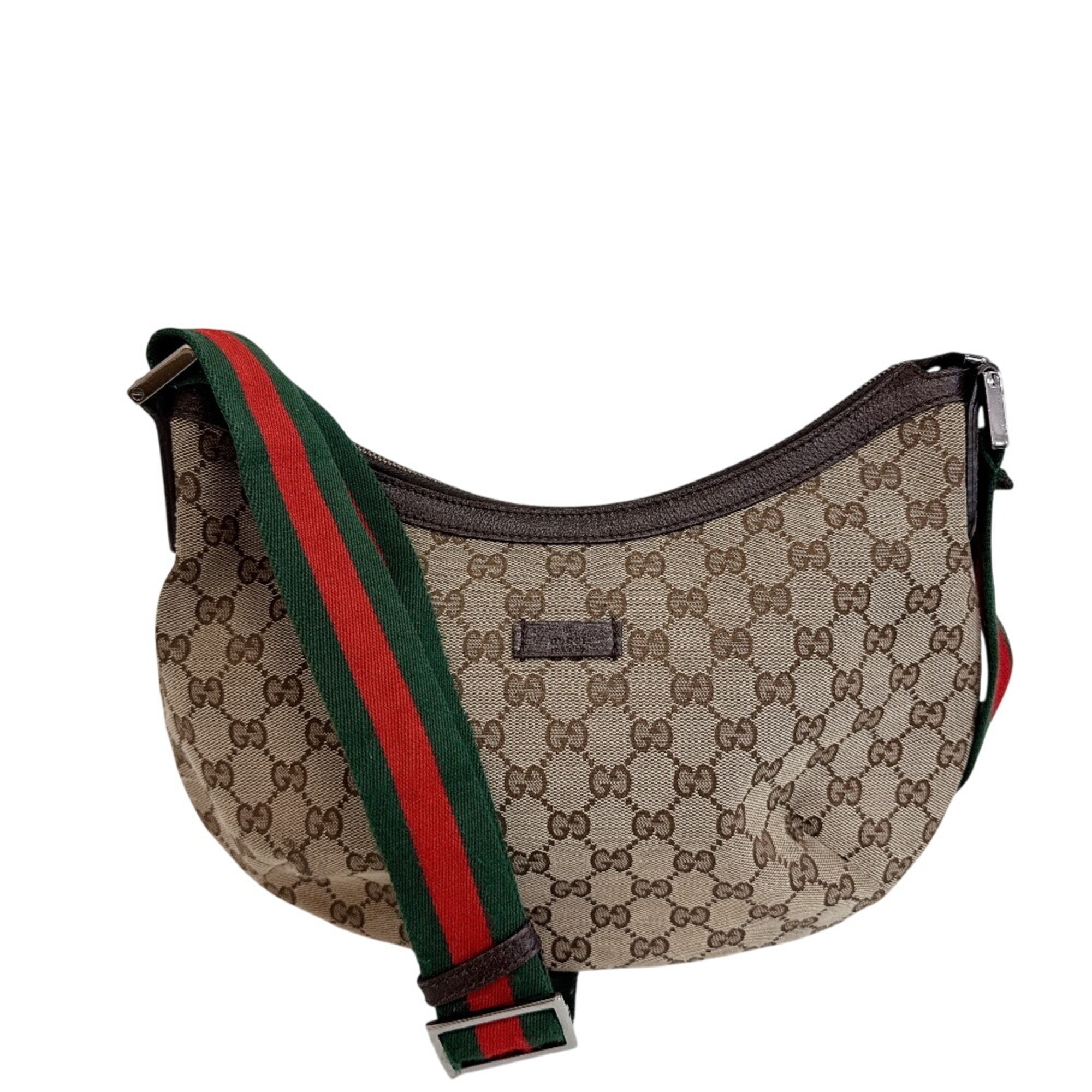 Gucci Sherry Line Brown Gg Canvas Shoulder Bag (Pre-Owned)