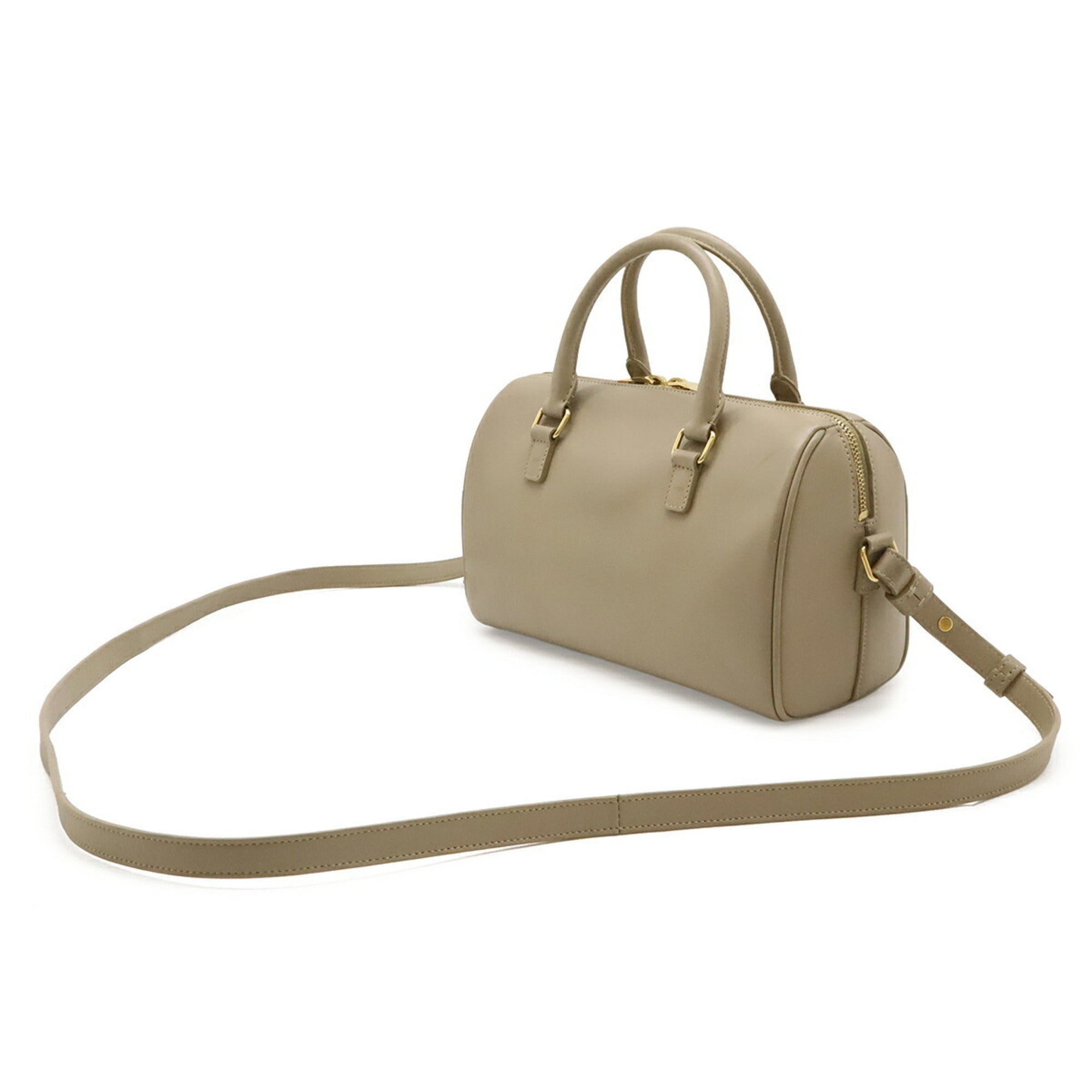 Yves Saint Laurent Beige Sand Leather Handbag Shoulder Bag (Pre-Owned)