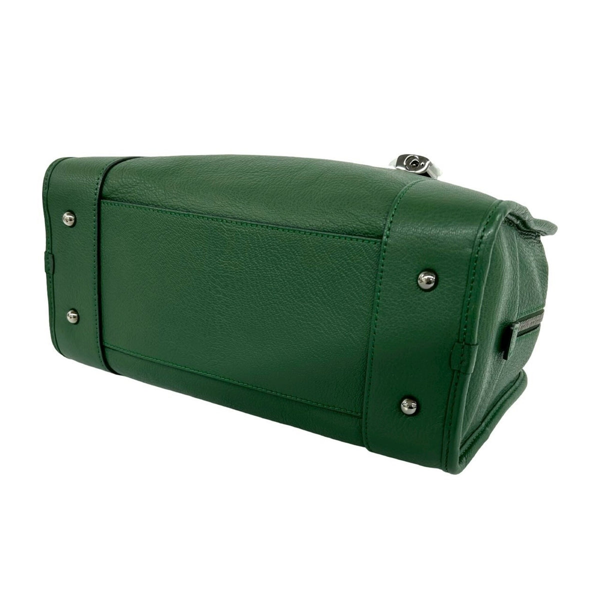 Loewe Green Leather Boston Bag Handbag (Pre-Owned)