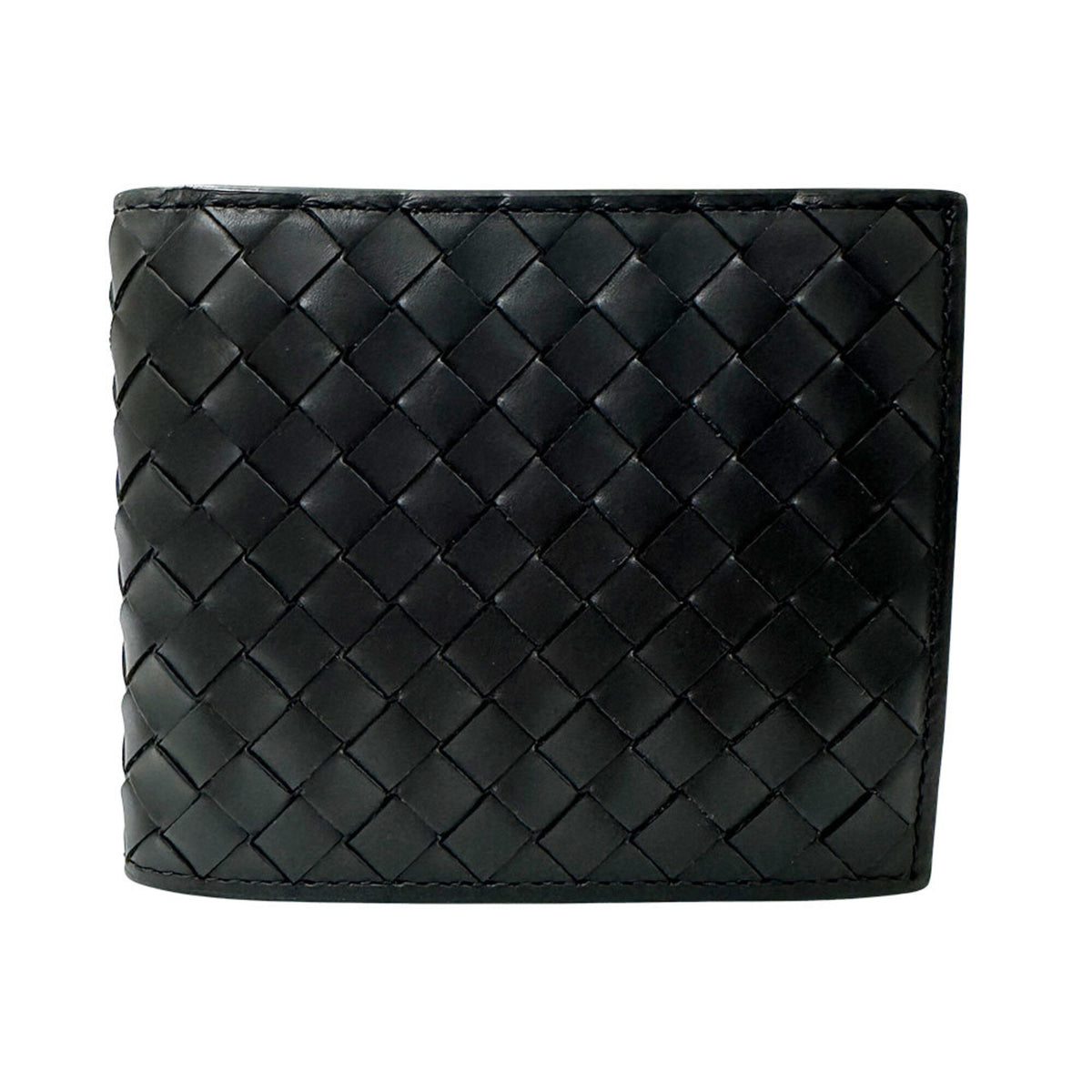 Bottega Veneta Black Leather Wallet (Bi-Fold) (Pre-Owned)