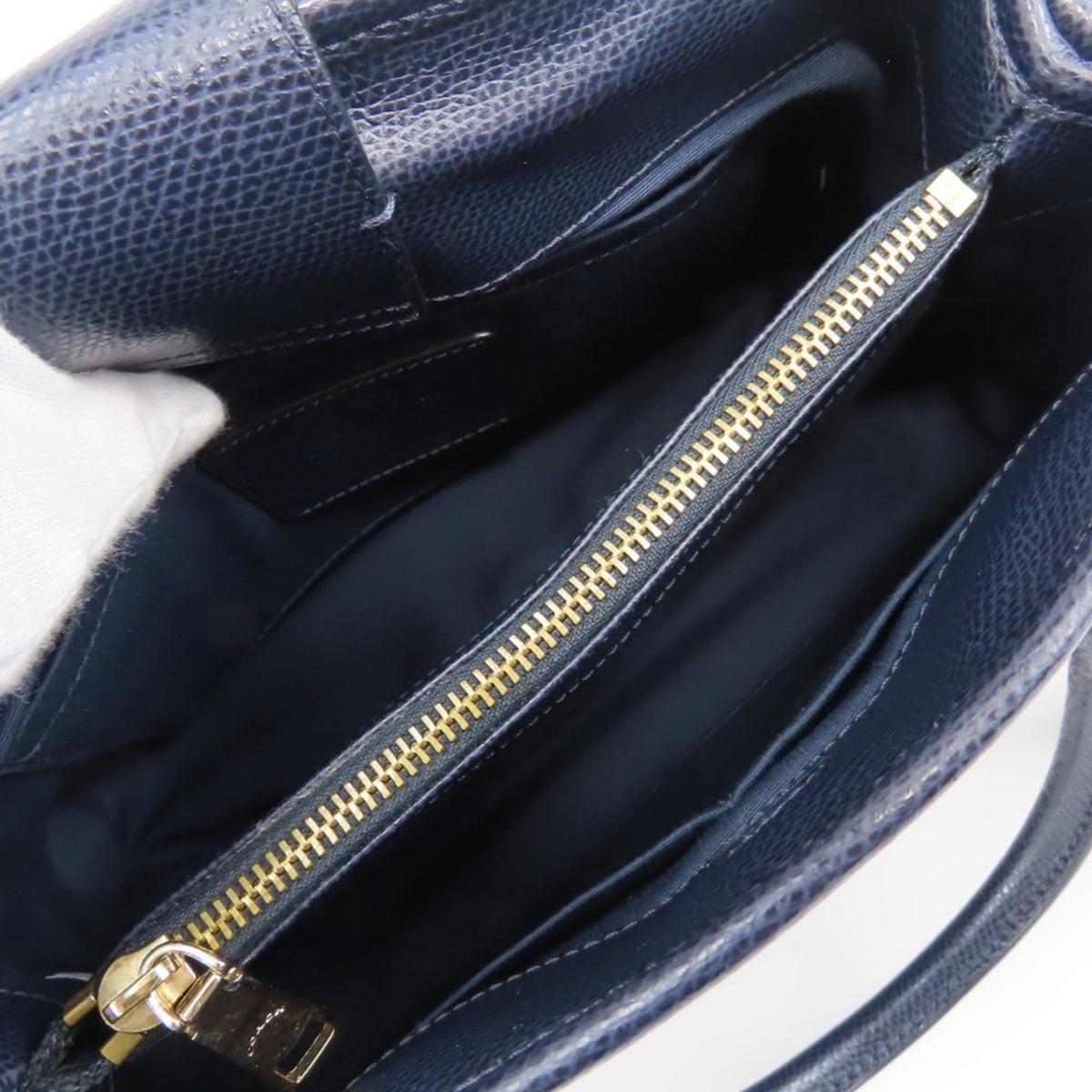 Coach Navy Leather Handbag (Pre-Owned)
