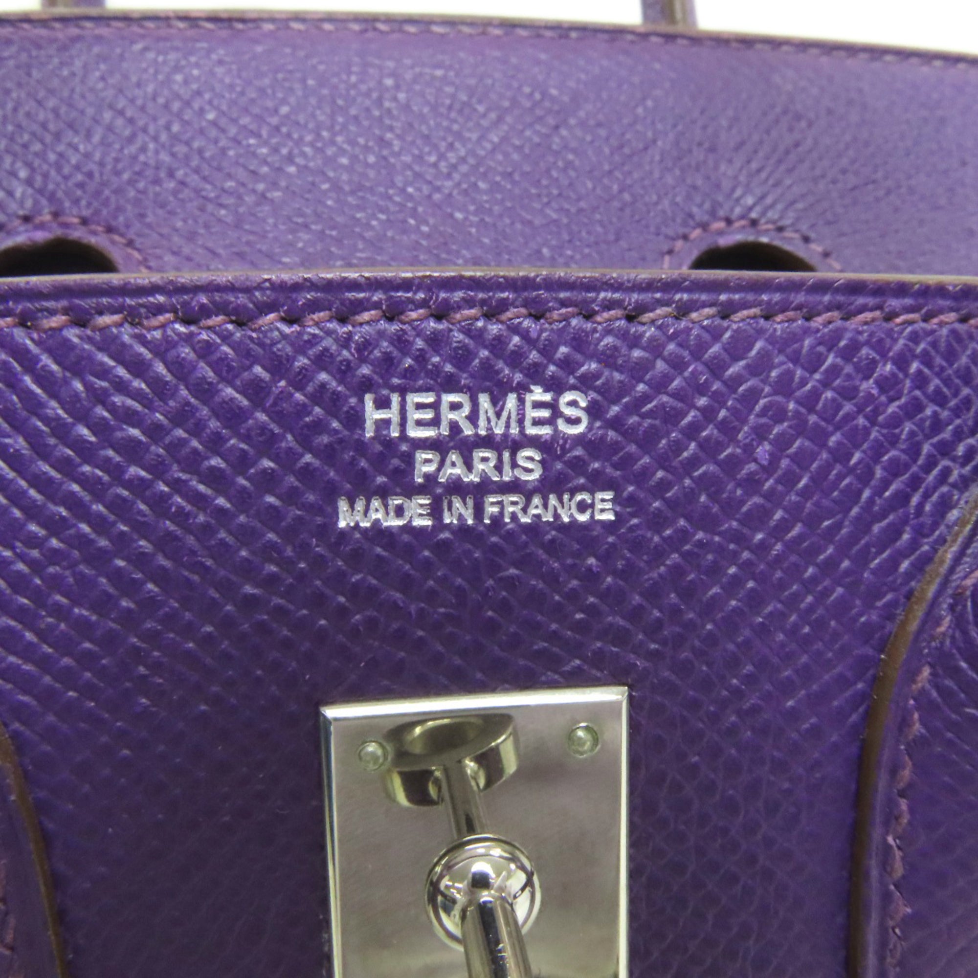 Hermes Purple Epsom Leather Handbag (Pre-Owned)