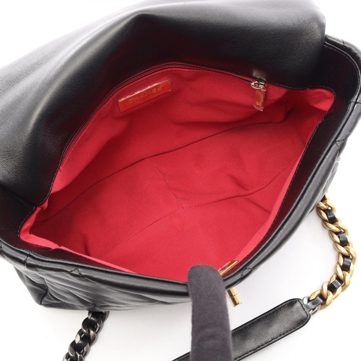 Chanel Matelasse Black Leather Handbag Shoulder Bag (Pre-Owned)