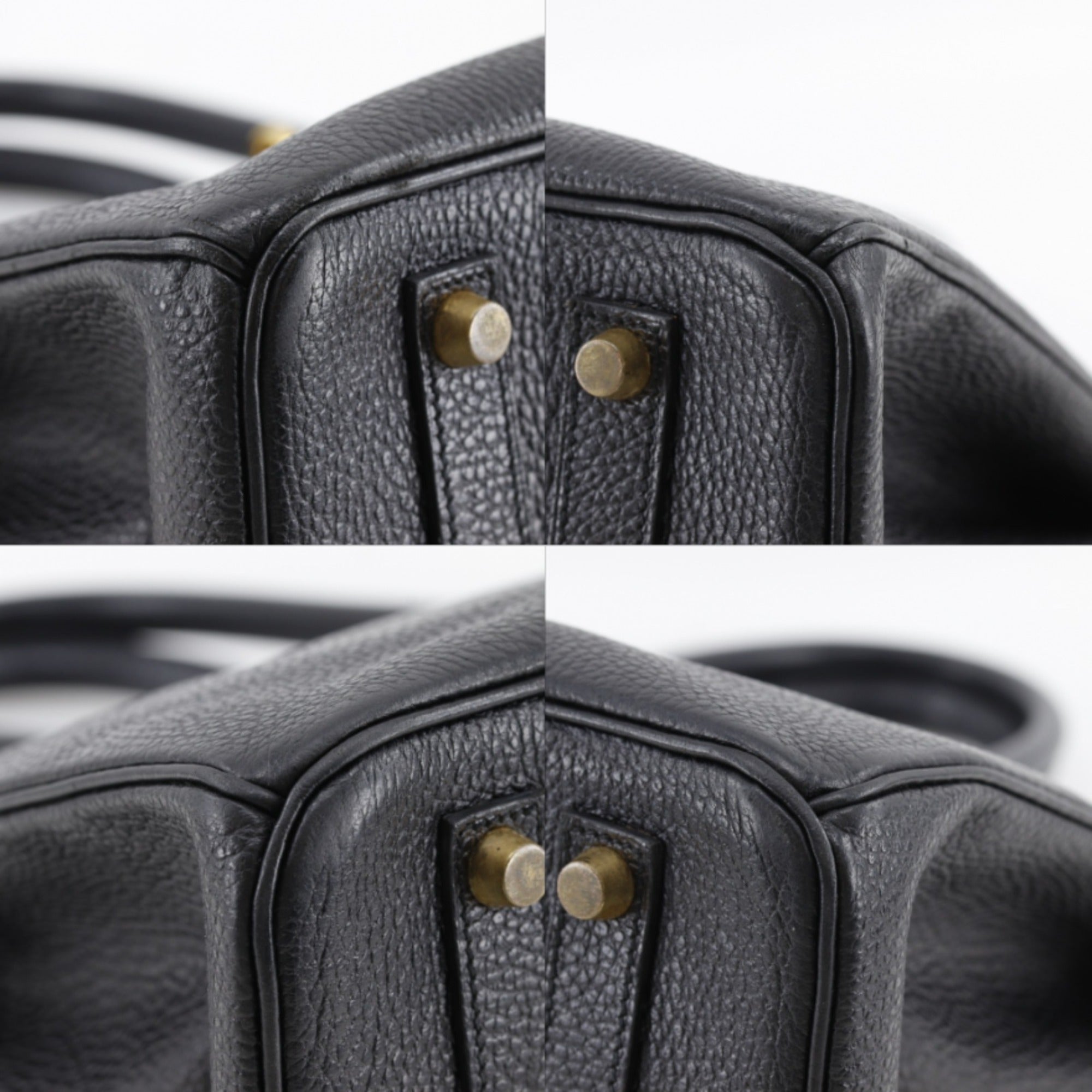 Hermes Birkin Black Fjord Leather Handbag (Pre-Owned)