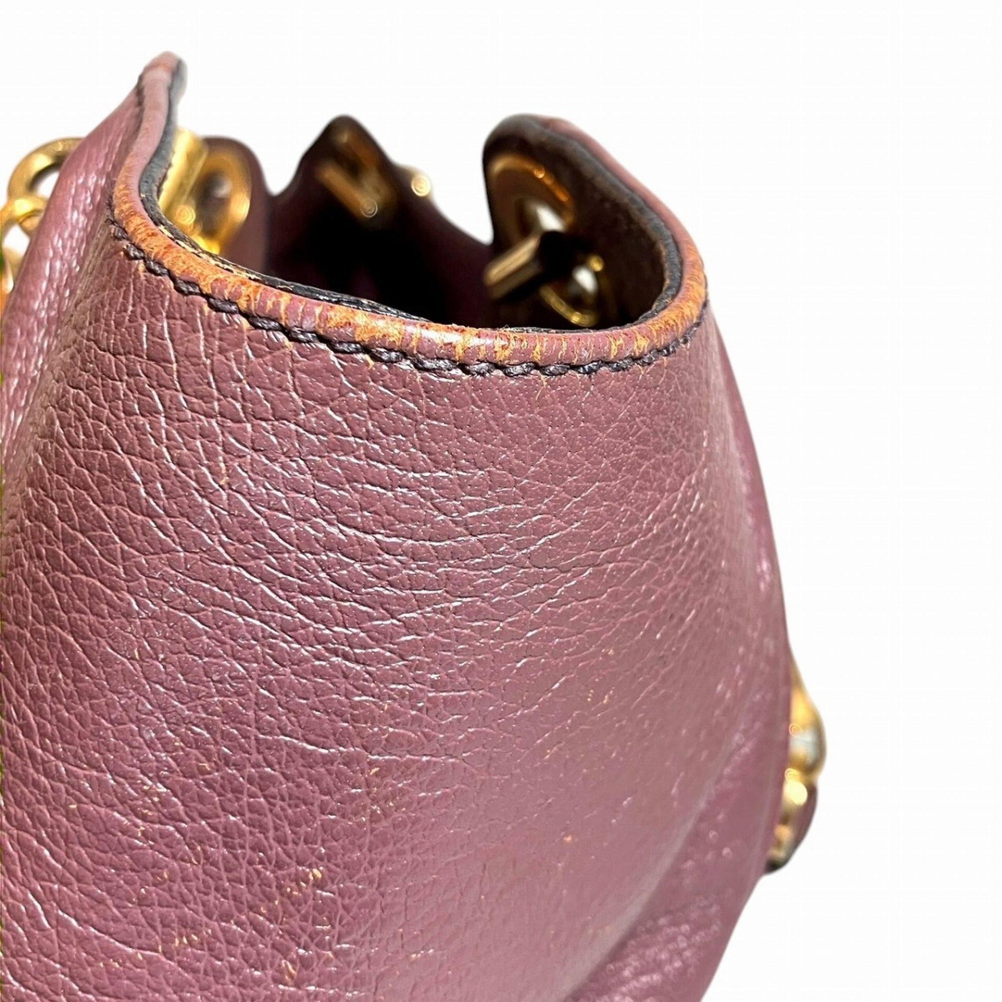 Salvatore Ferragamo Purple Leather Handbag (Pre-Owned)