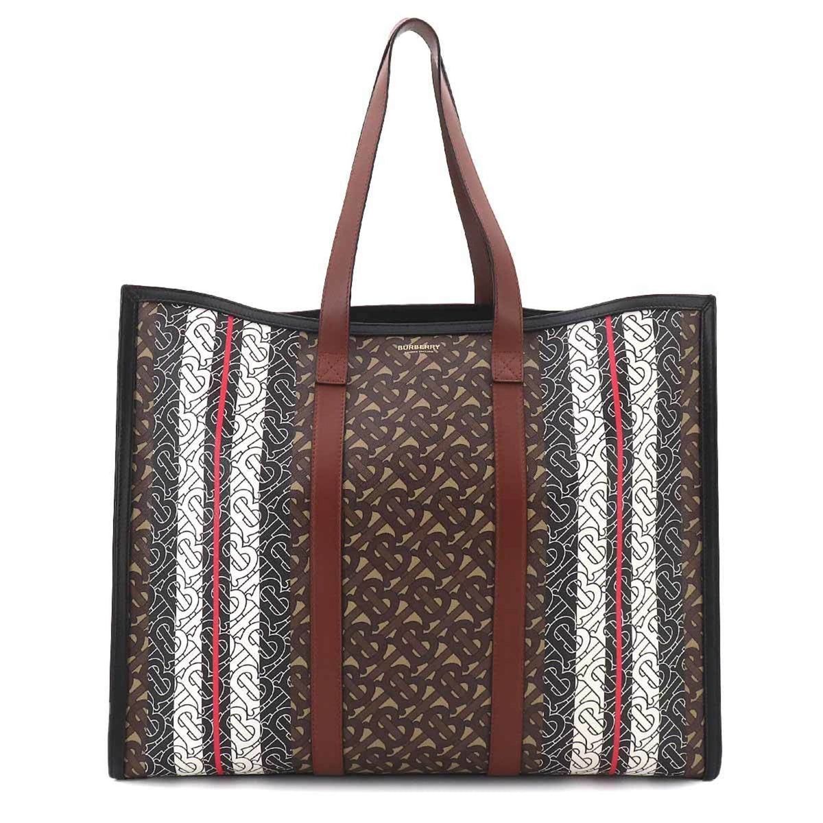Burberry Brown Pvc Leather Tote Bag (Pre-Owned)