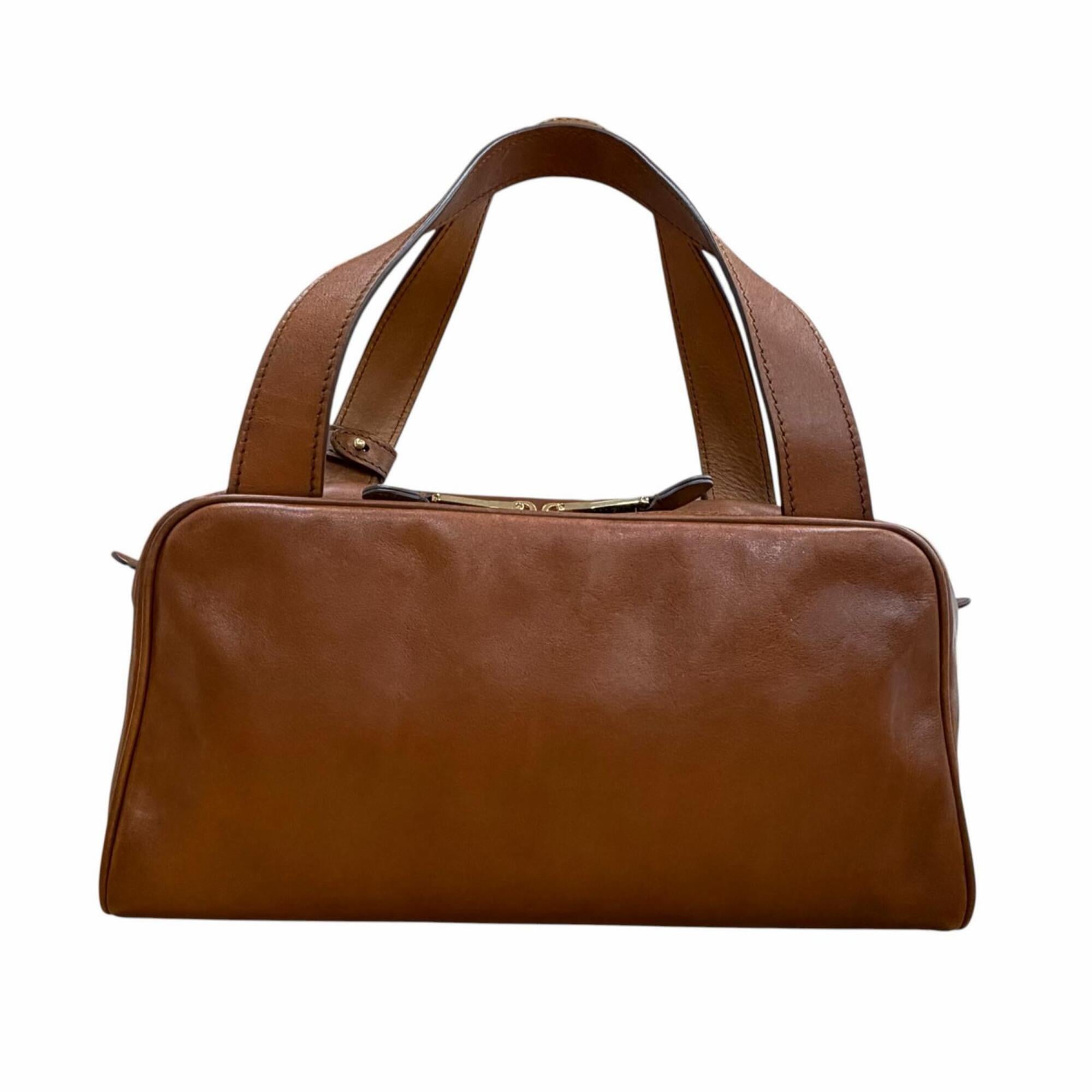 Miu Miu Brown Leather Handbag (Pre-Owned)