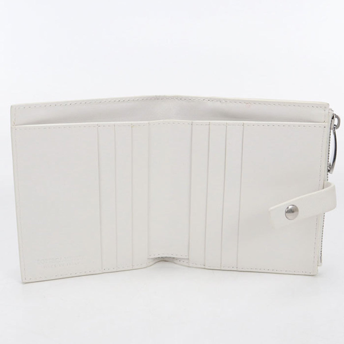 Bottega Veneta White Leather Wallet (Bi-Fold) (Pre-Owned)