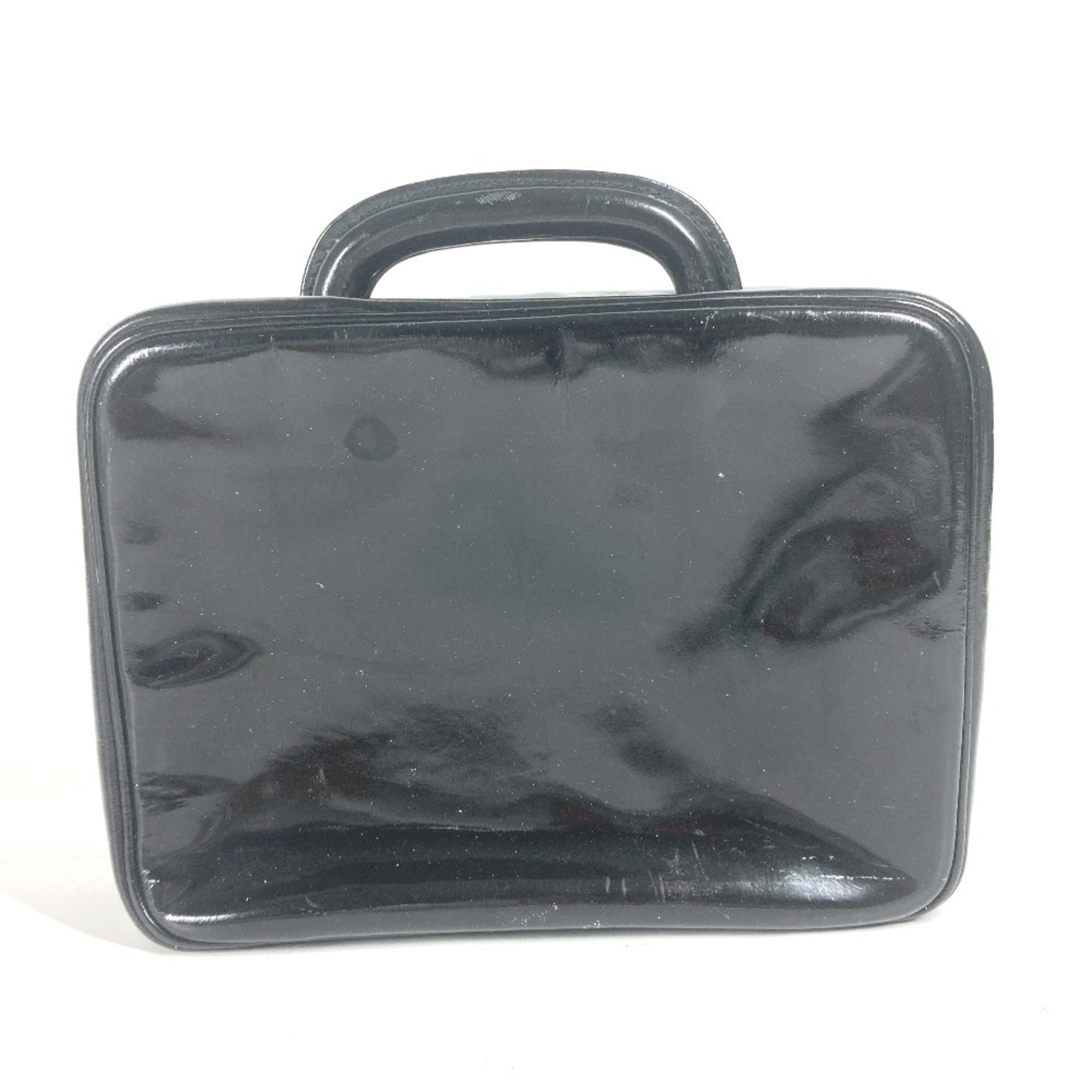 Chanel Black Leather Handbag Vanity Bag (Pre-Owned)