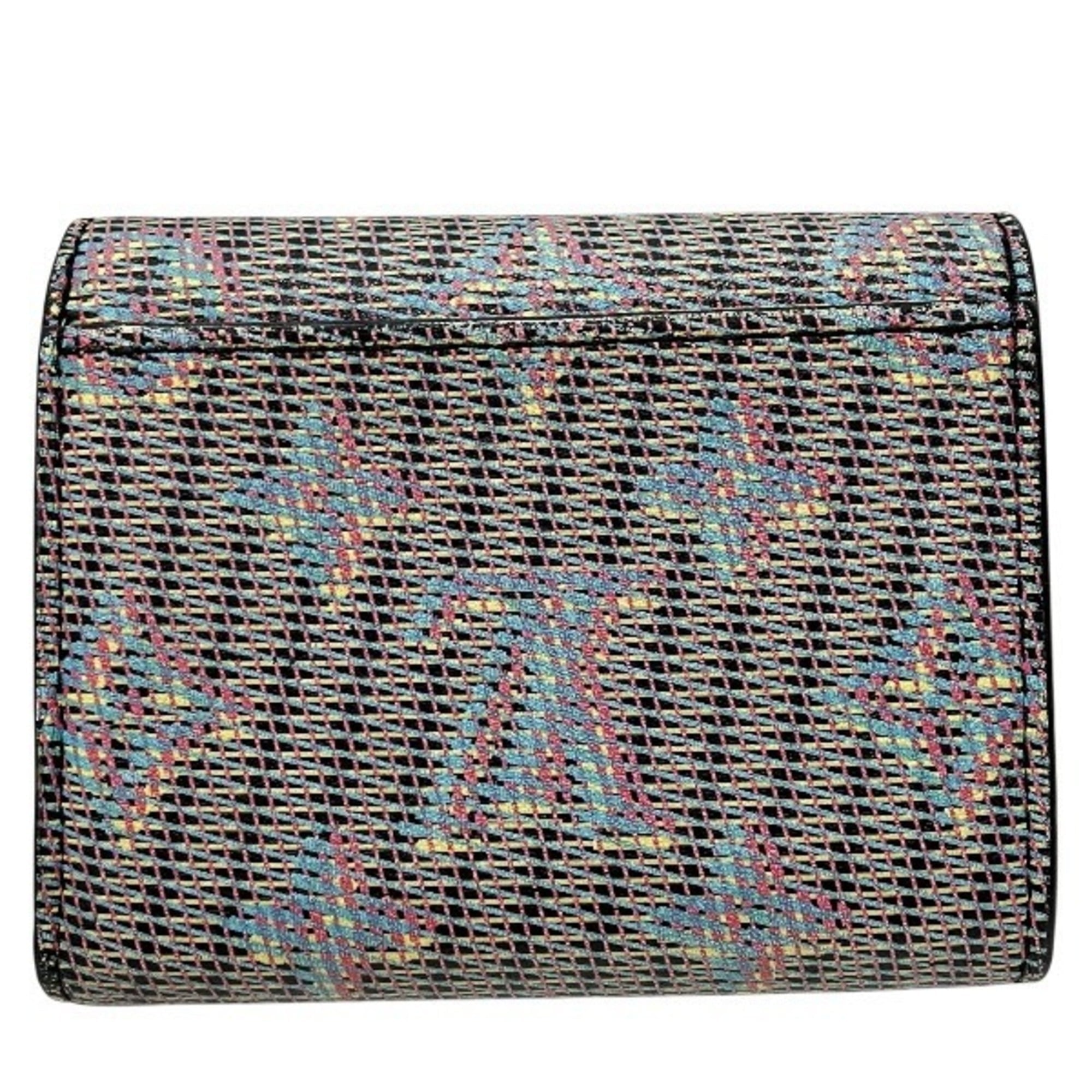 Louis Vuitton Monogram Blue Pink Yellow Leather Wallet (Bi-Fold) (Pre-Owned)