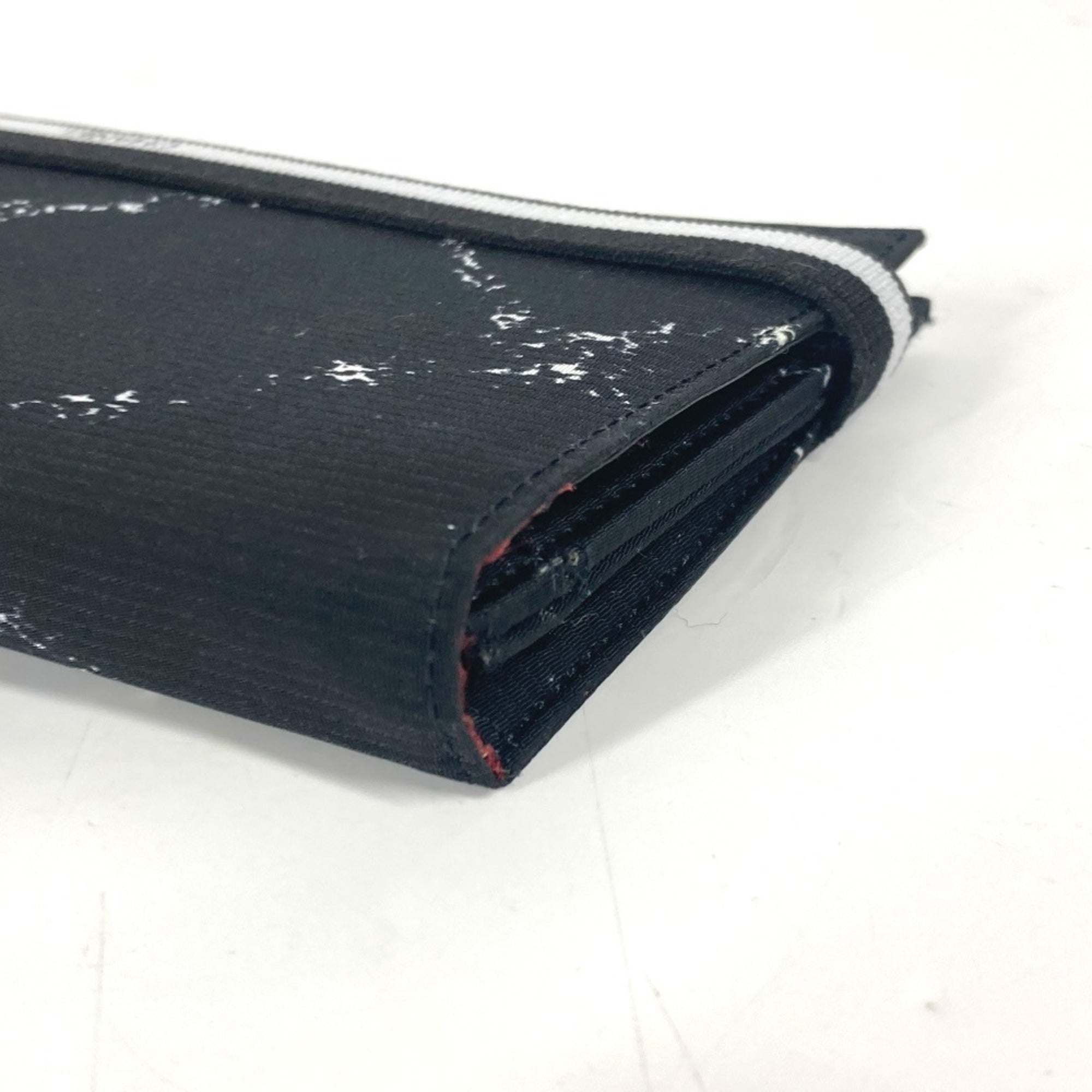 Chanel Black Nylon Long Wallet (Bi-Fold) (Pre-Owned)