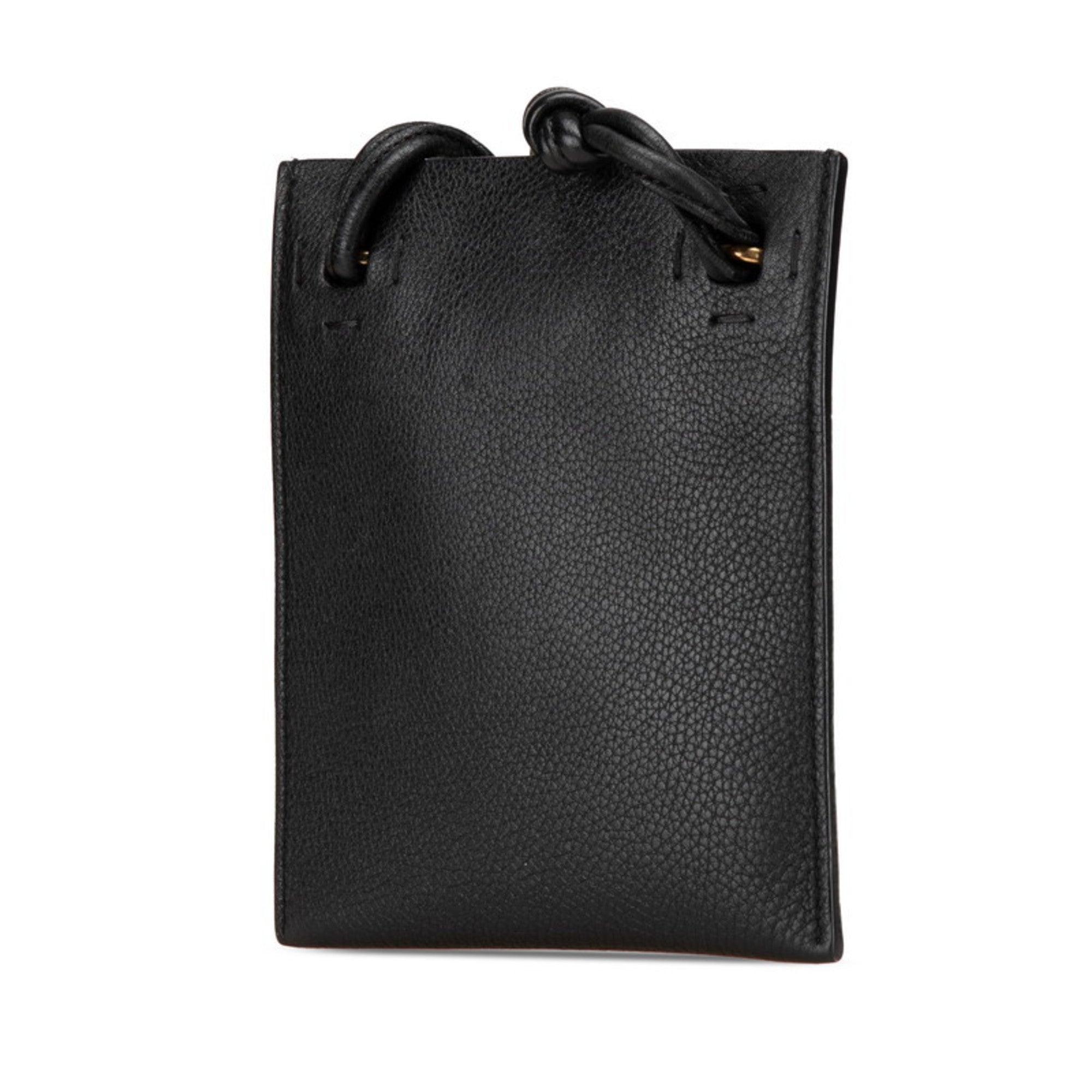 Valentino Garavani Black Leather Shoulder Bag (Pre-Owned)