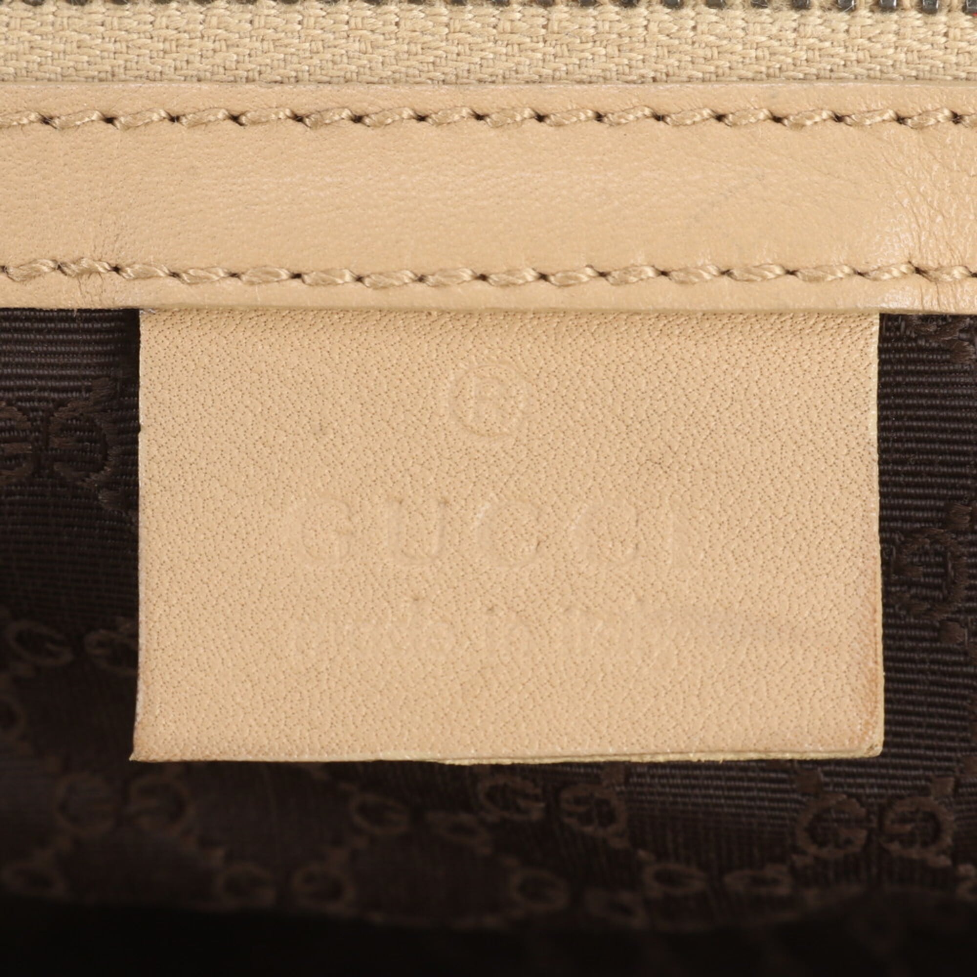 Gucci Beige White Leather Handbag Tote Bag (Pre-Owned)