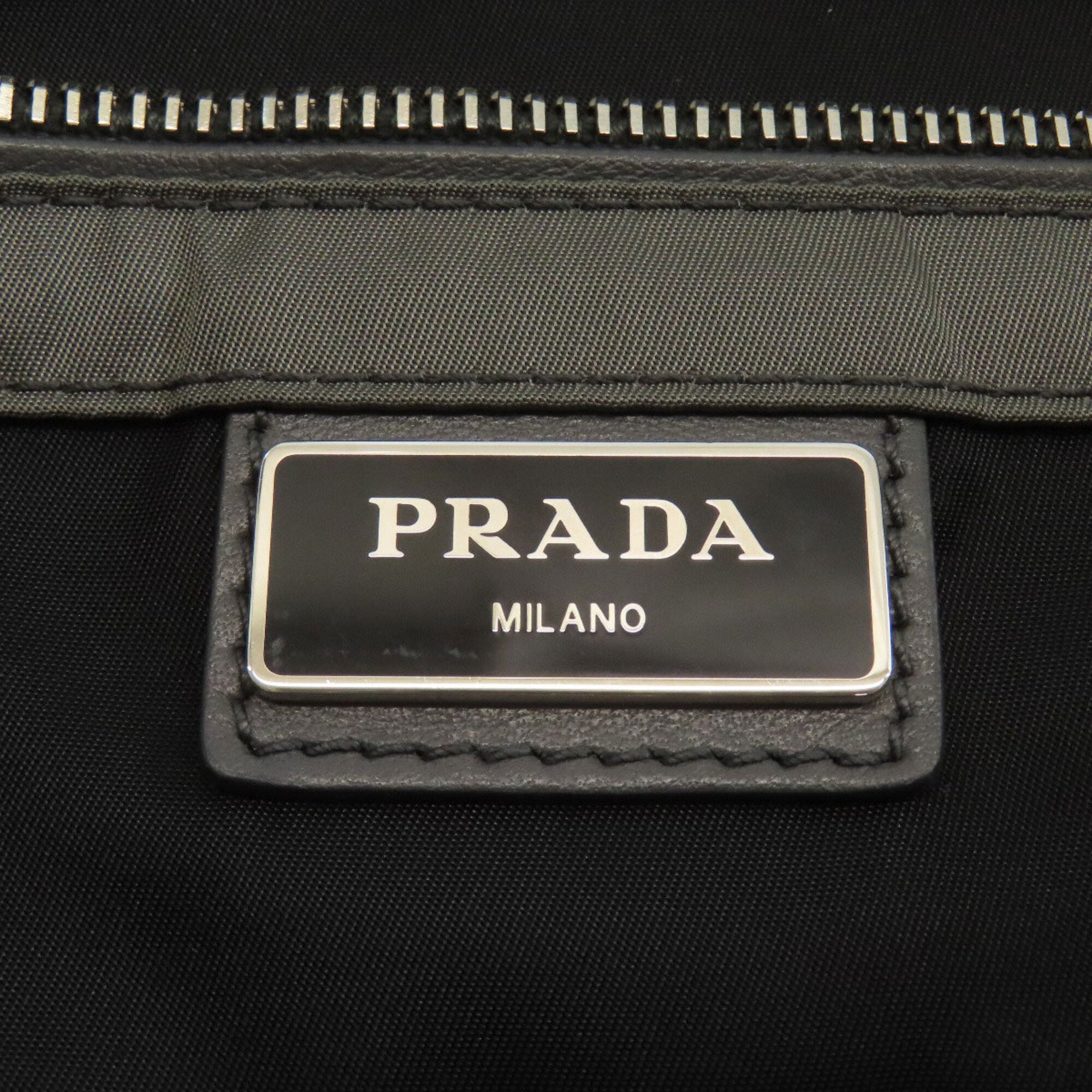 Prada Black Gray Orange Nylon Backpack (Pre-Owned)