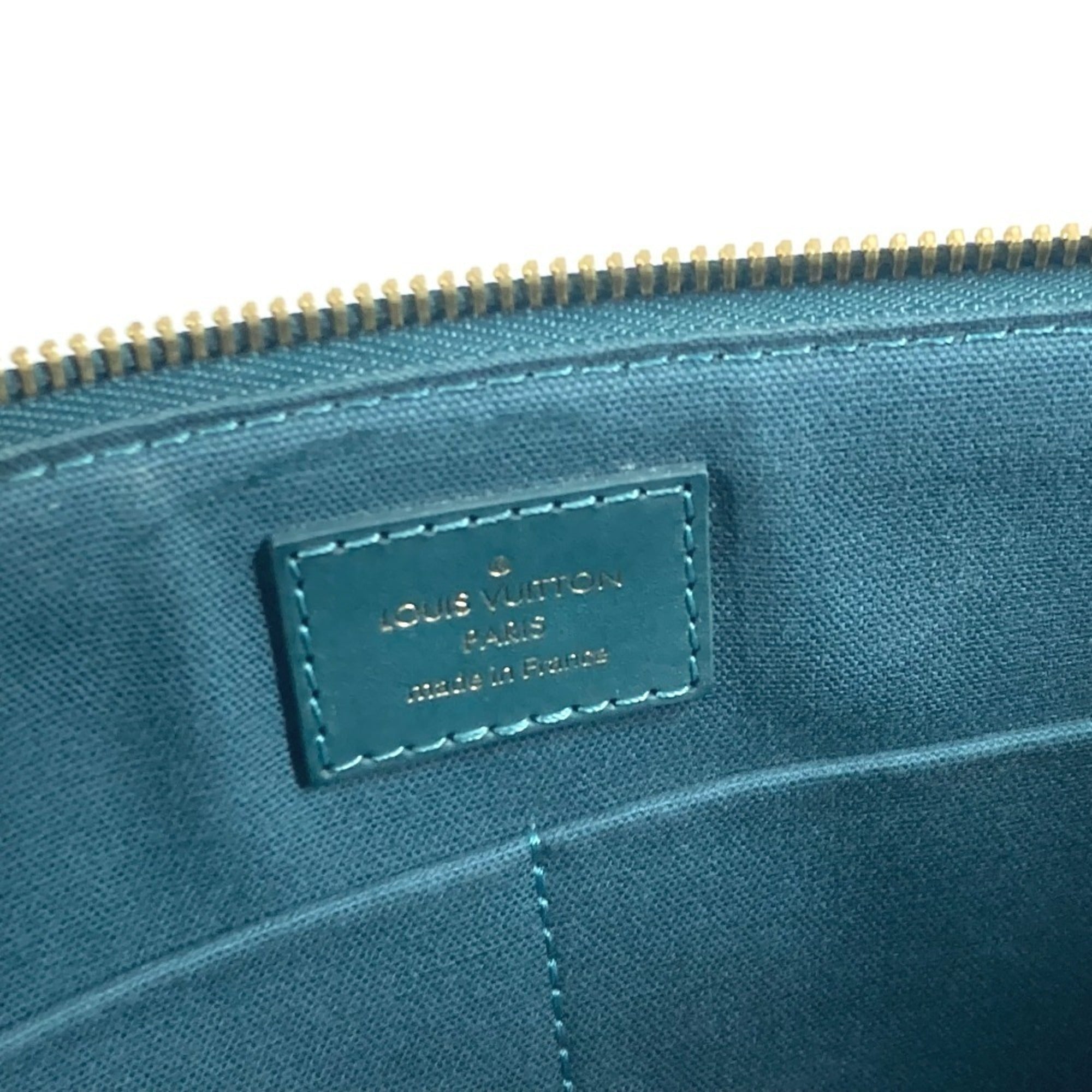 Louis Vuitton Cyan Green Pvc Leather Clutch Bag Shoulder Bag (Pre-Owned)
