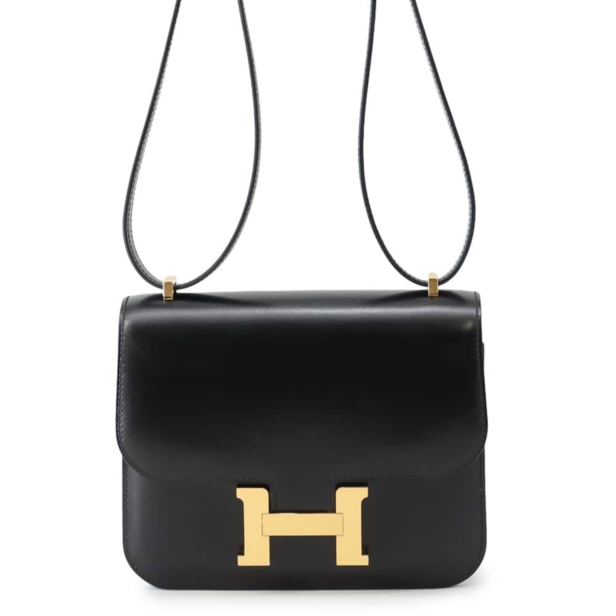Hermes Constance Black Box Calf Leather Handbag (Pre-Owned)