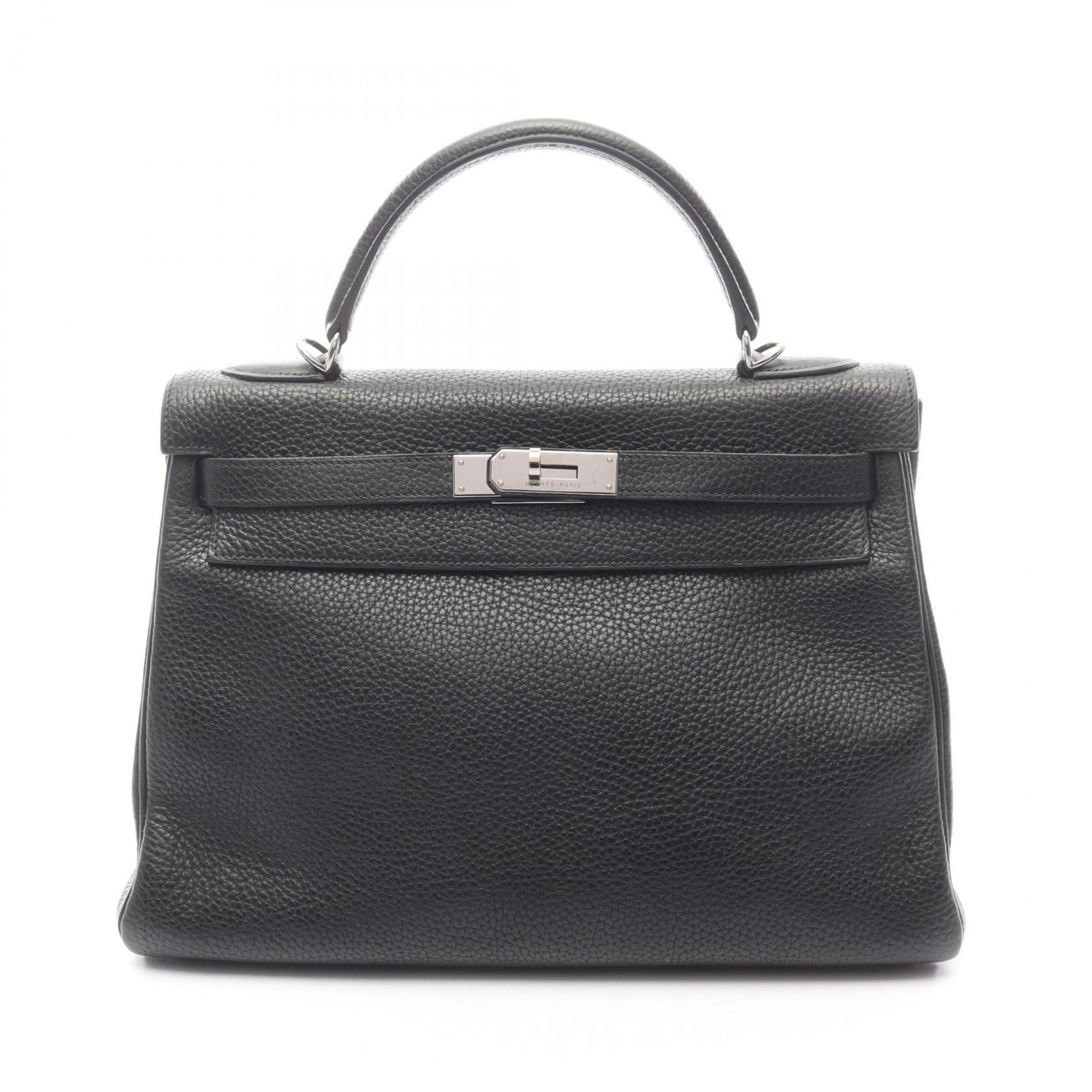 Hermes Black Togo Leather Handbag (Pre-Owned)