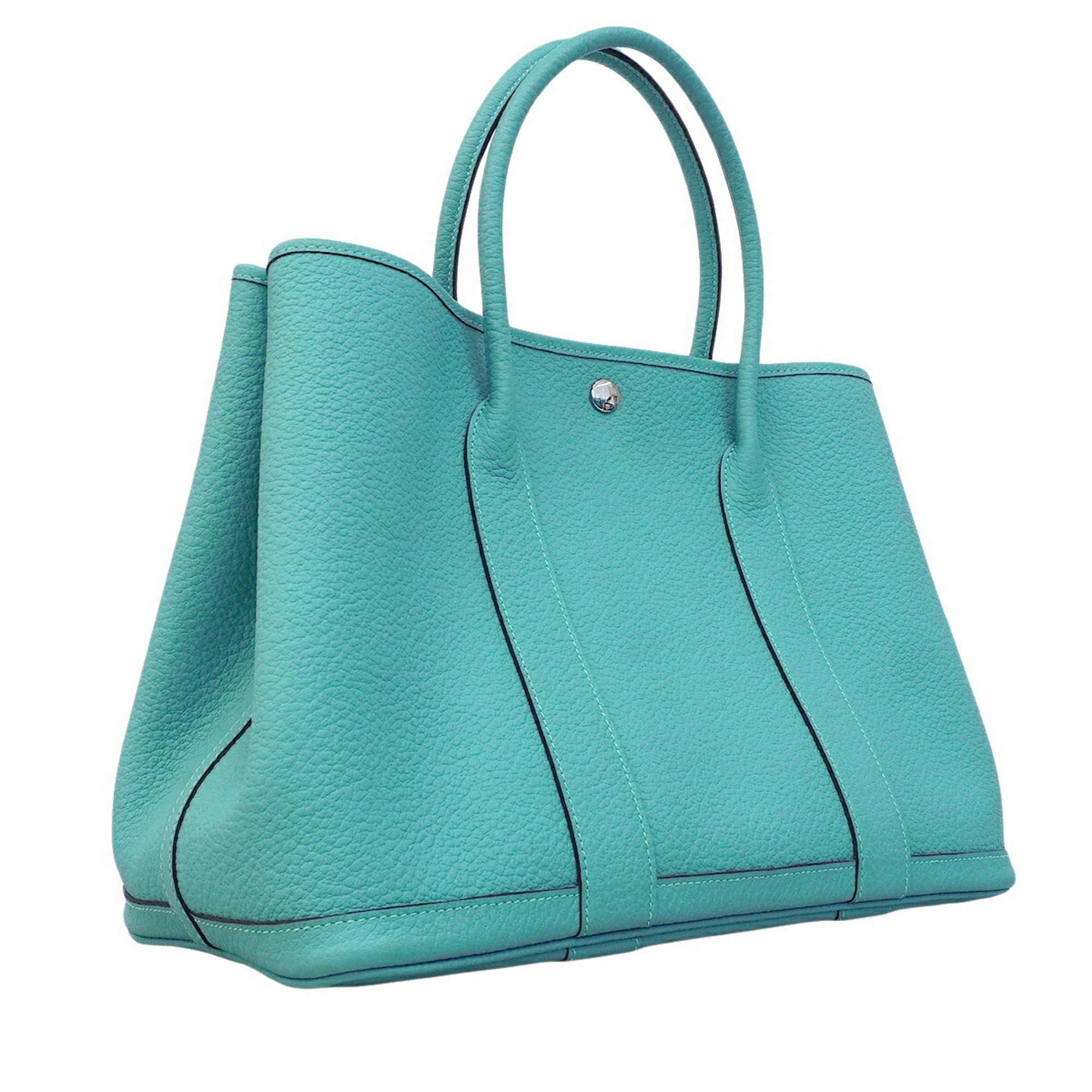 Hermes Blue Atoll Country Leather Tote Bag (Pre-Owned)