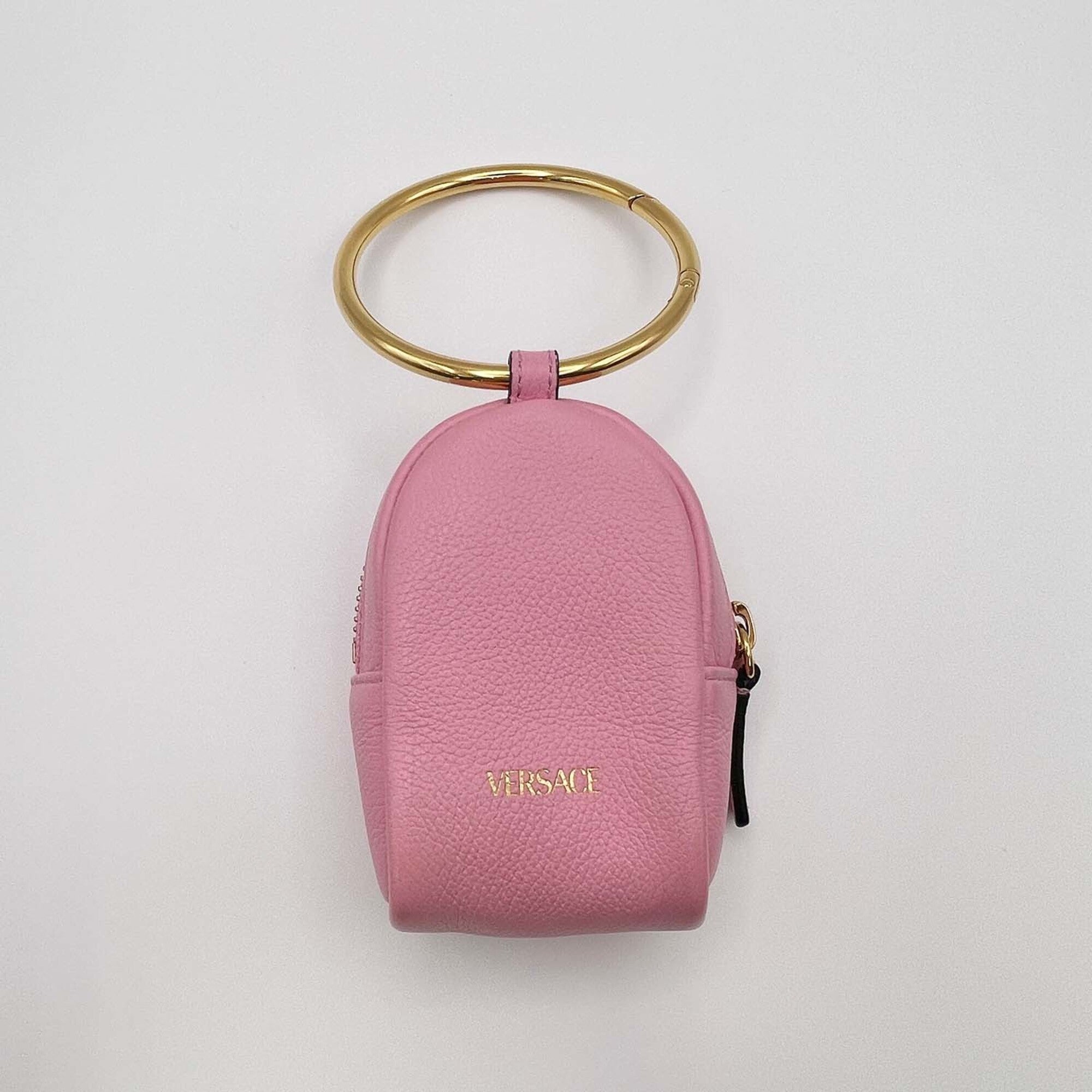 Versace Pink Leather Pouch (Pre-Owned)