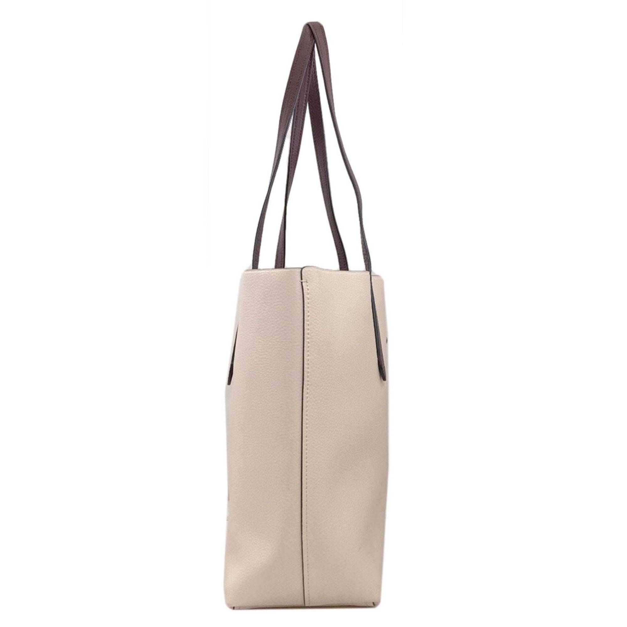 Coach White Leather Tote Bag (Pre-Owned)