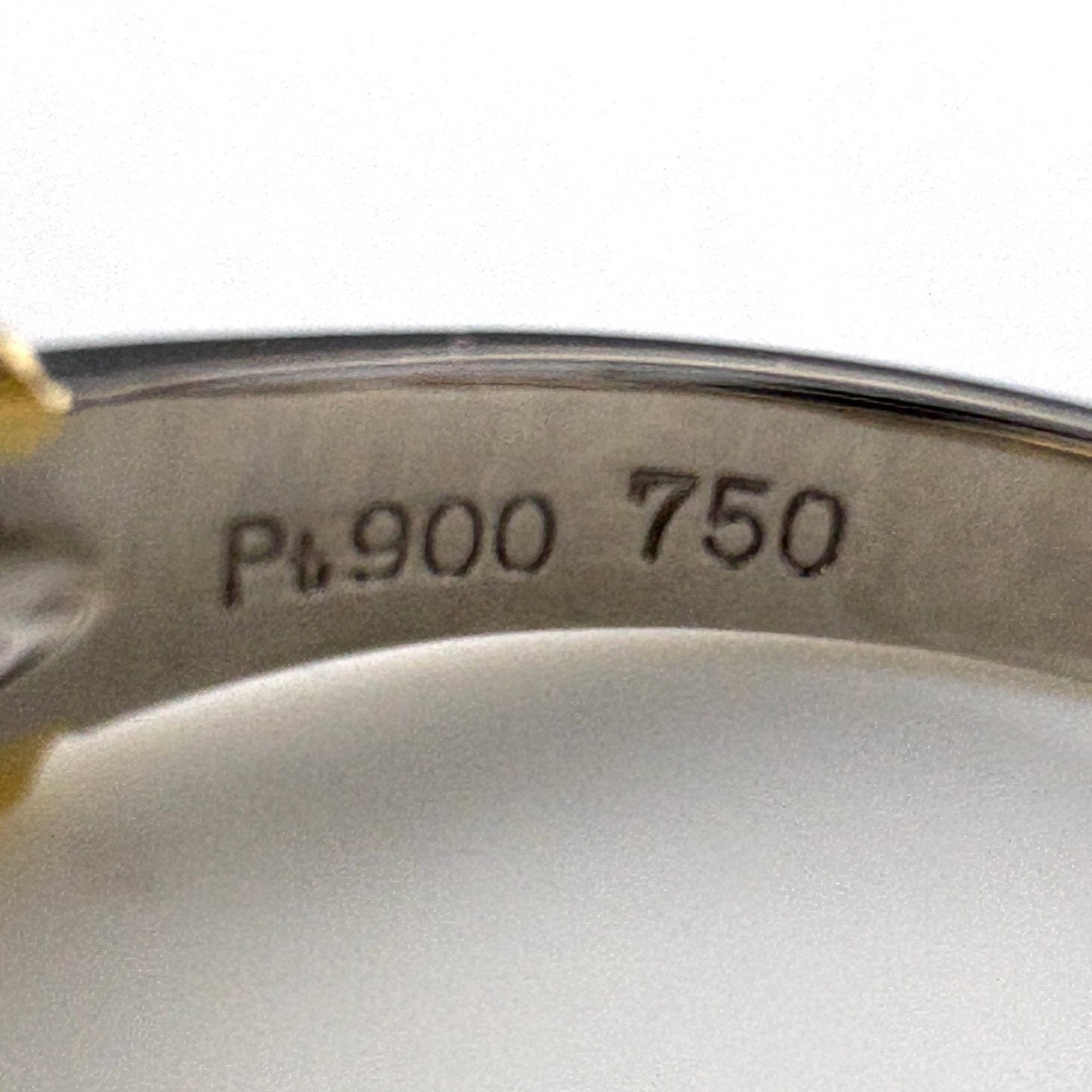 Christian Dior Platinum 900 Yellow Gold Band Ring (Pre-Owned)