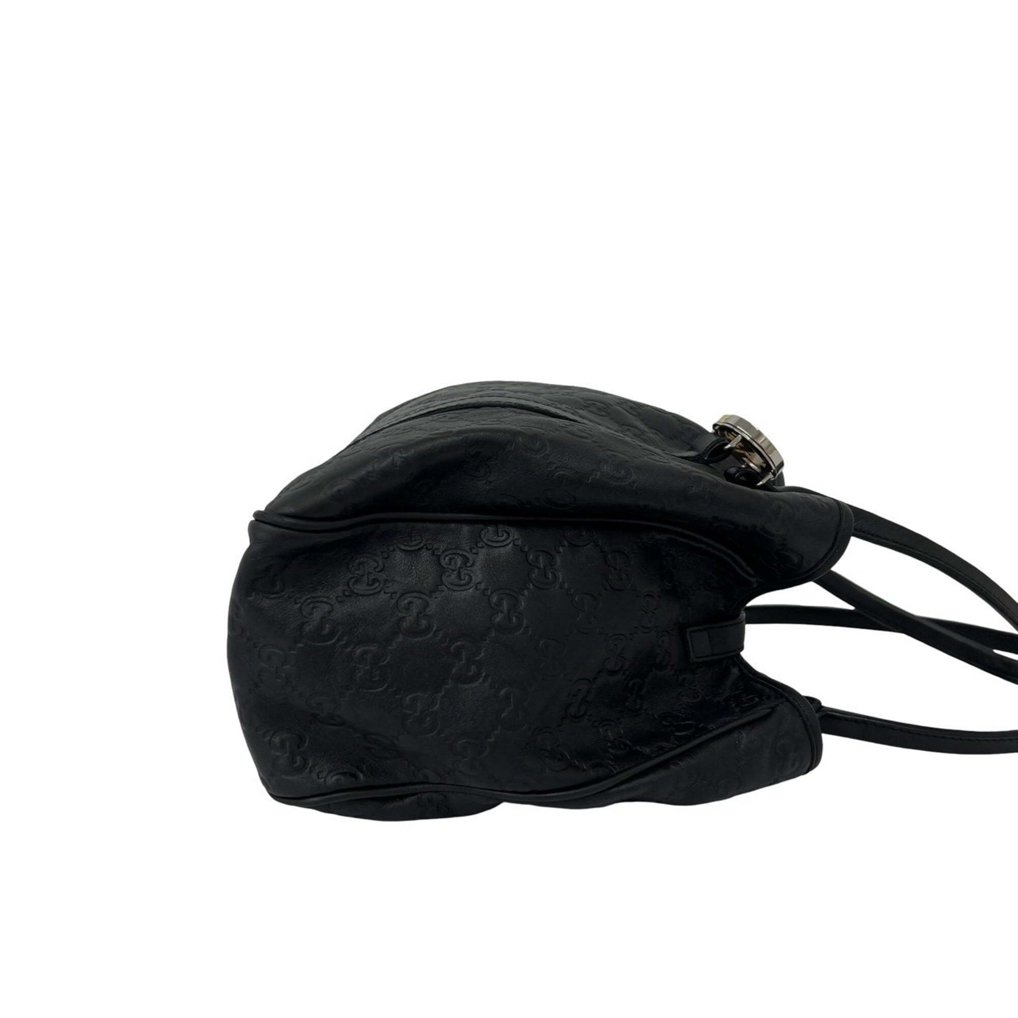 Gucci Black Leather Handbag Shoulder Bag Tote Bag (Pre-Owned)