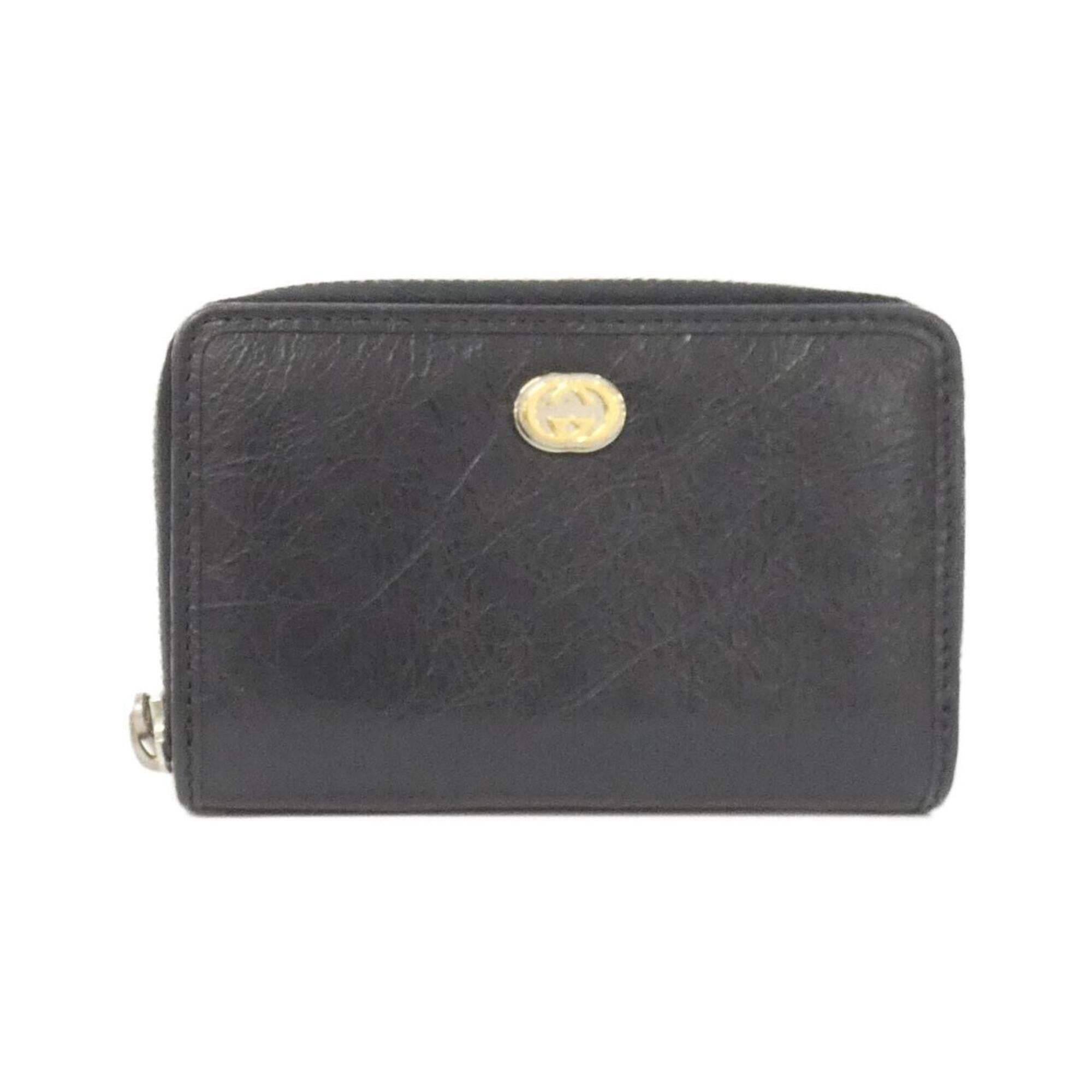Gucci Black Leather Coin Purse/Coin Case (Pre-Owned)