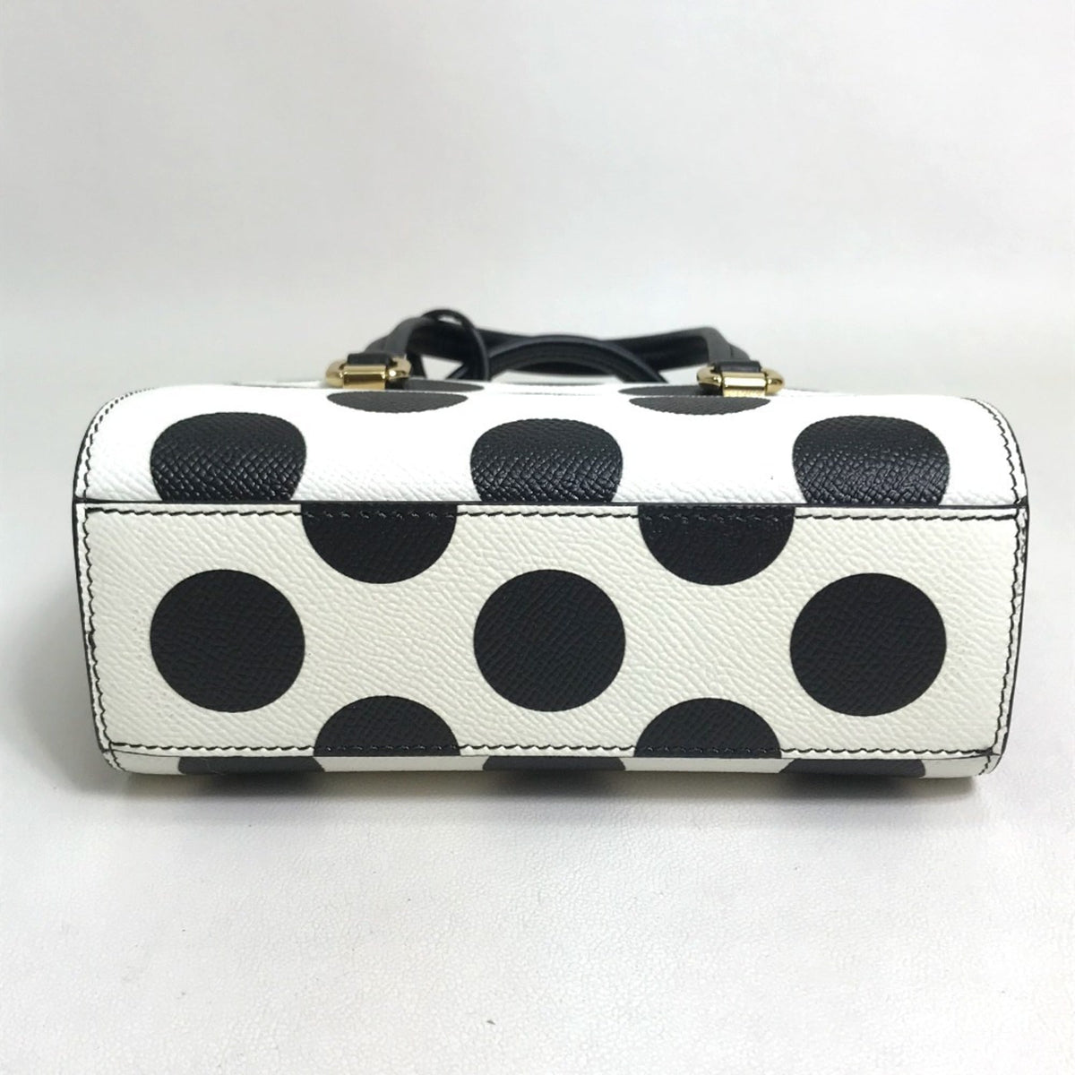 Dolce & Gabbana Black Red Color White Leather Handbag Shoulder Bag (Pre-Owned)